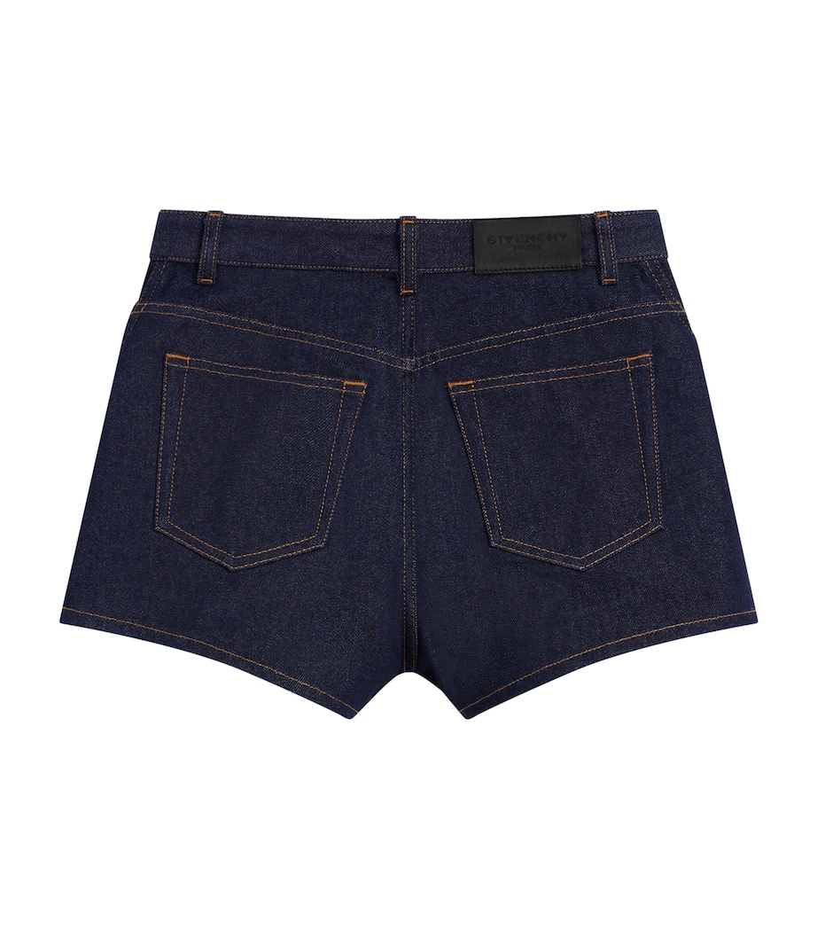 Givenchy Womens Denim Pinch Shorts Image 5