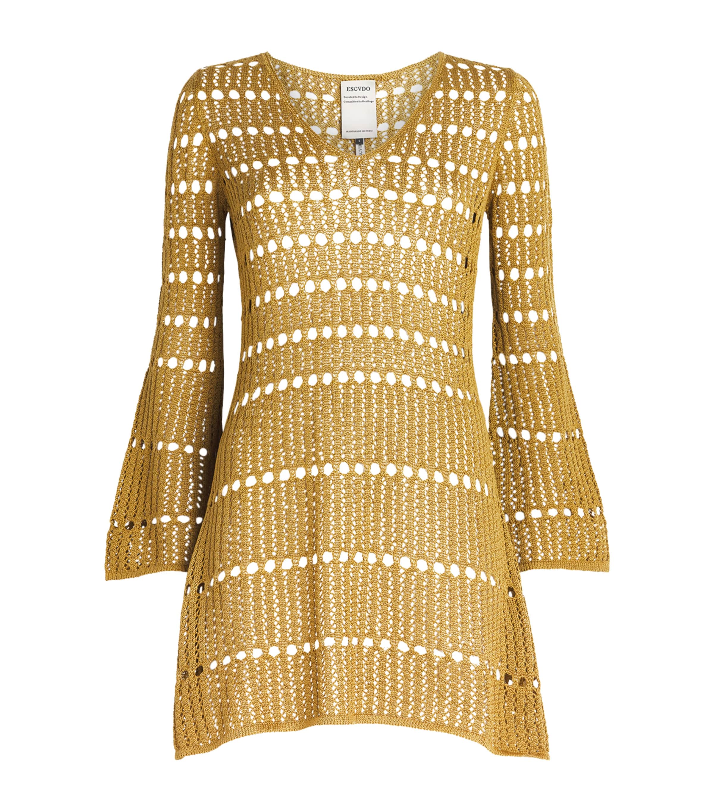 Crochet Mishi Mini Dress GOLDEN Image 1