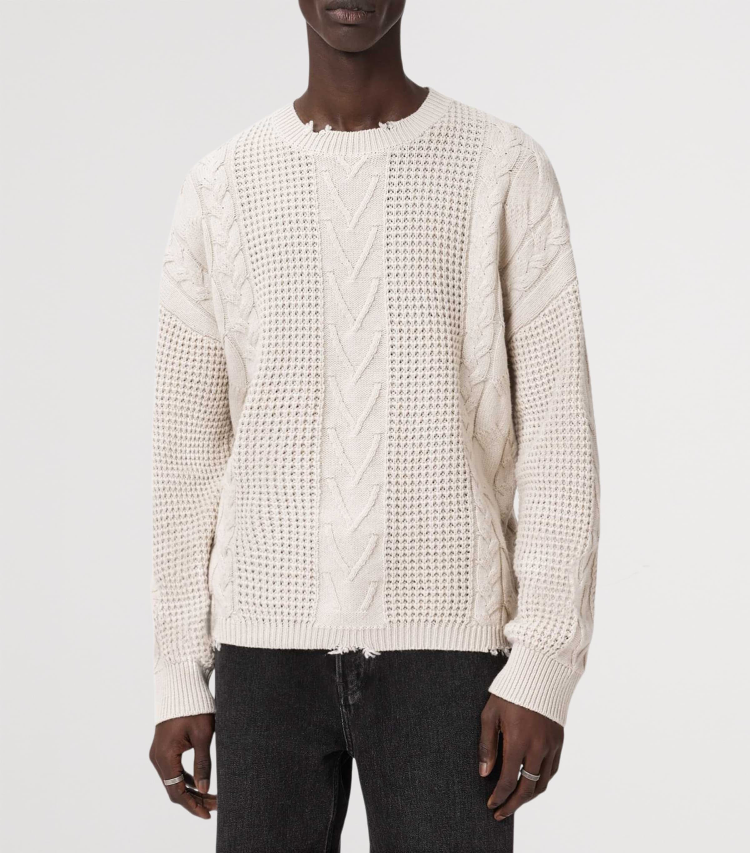 Wool-Organic Cotton Tenter Sweater ECRU WHITE Image 6