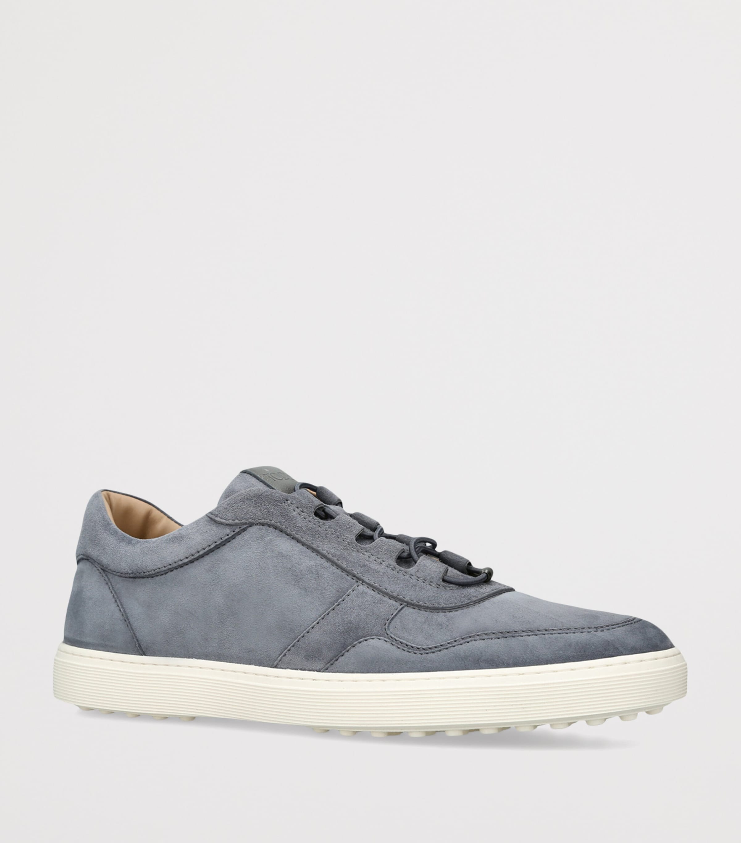 Tod's Leather Elastic Cassetta Sneakers Pale Blue Image 2