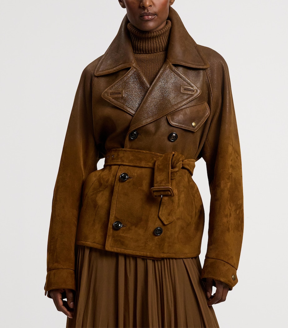 Lamsbkin Eldridge Moto Jacket DISTRESSED BROWN Image 12