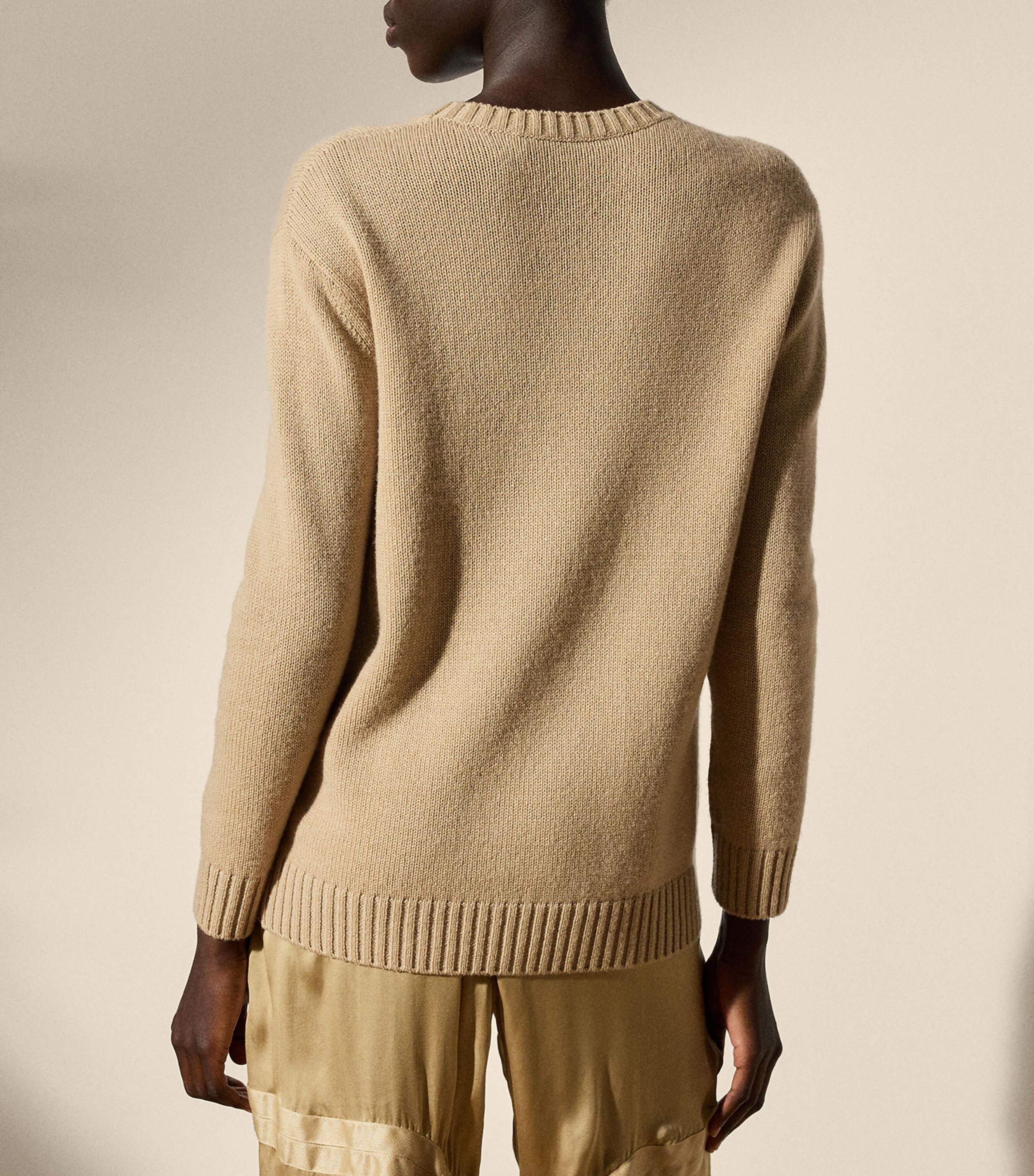 Cashmere Polo Bear Sweater LUX TAN Image 4