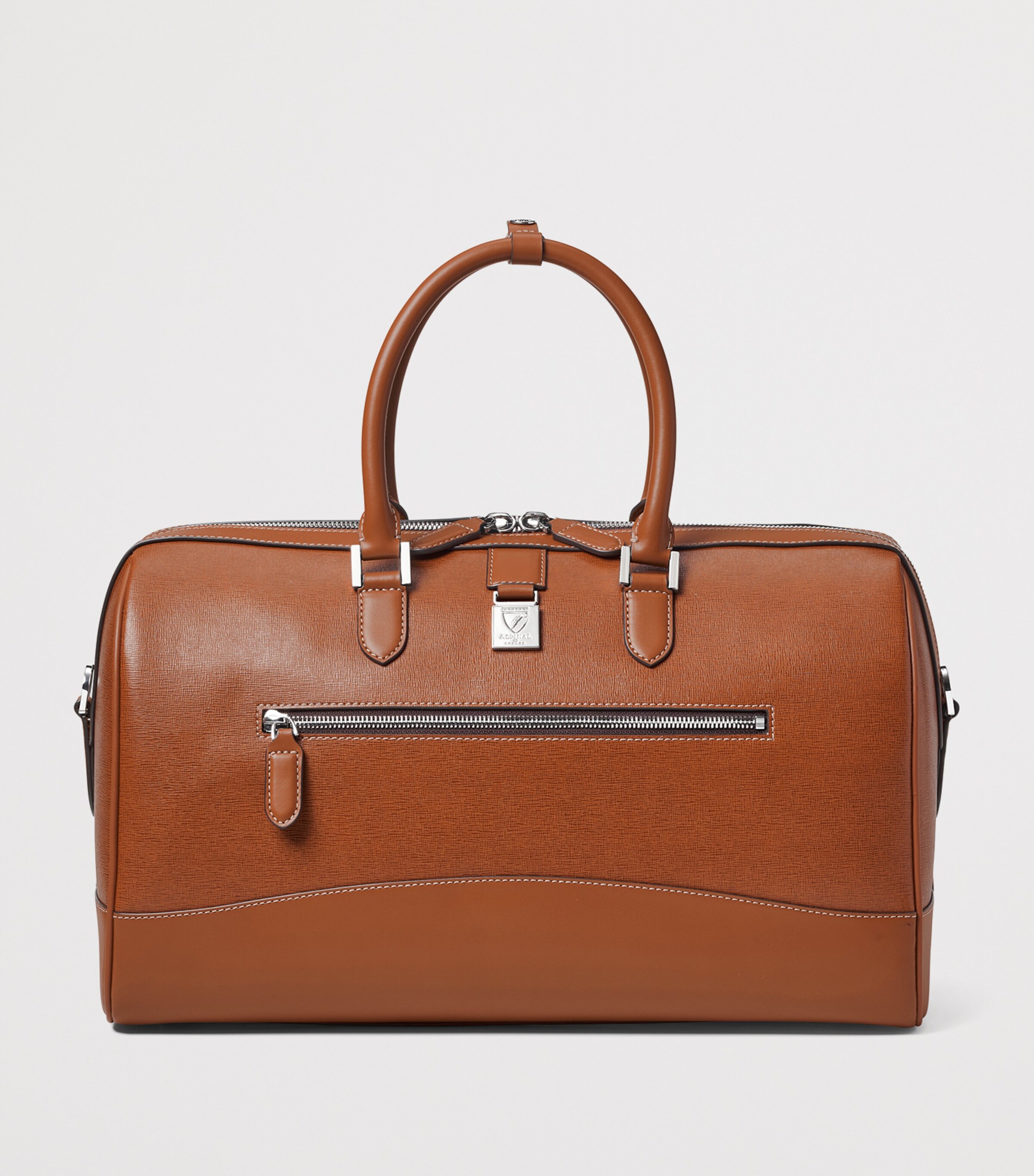 Aspinal Of London Leather Connaught Flight Holdall Bag Tan Image 2