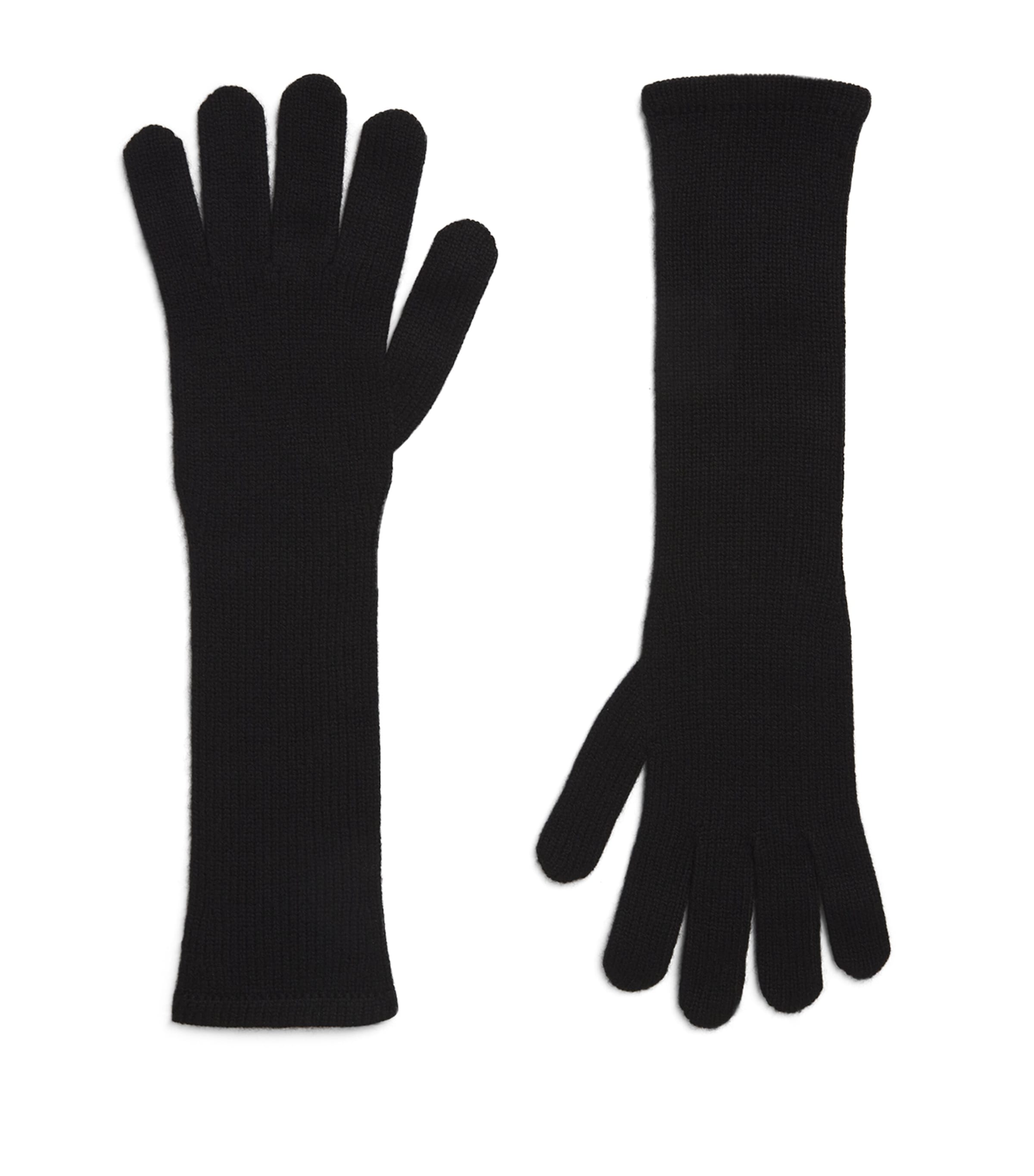 Max Mara Woman Black Gloves In Black