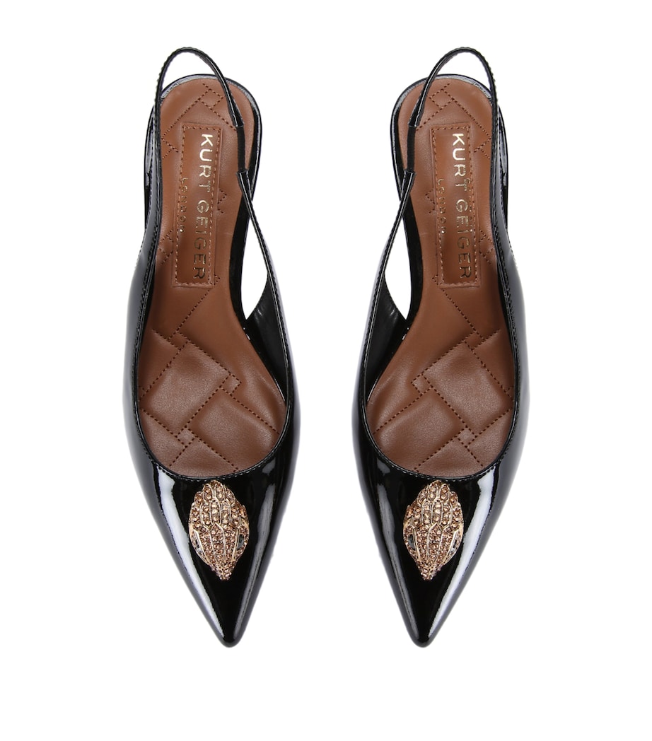 Patent Leather Belgravia Slingback Pumps BLACK Image 4