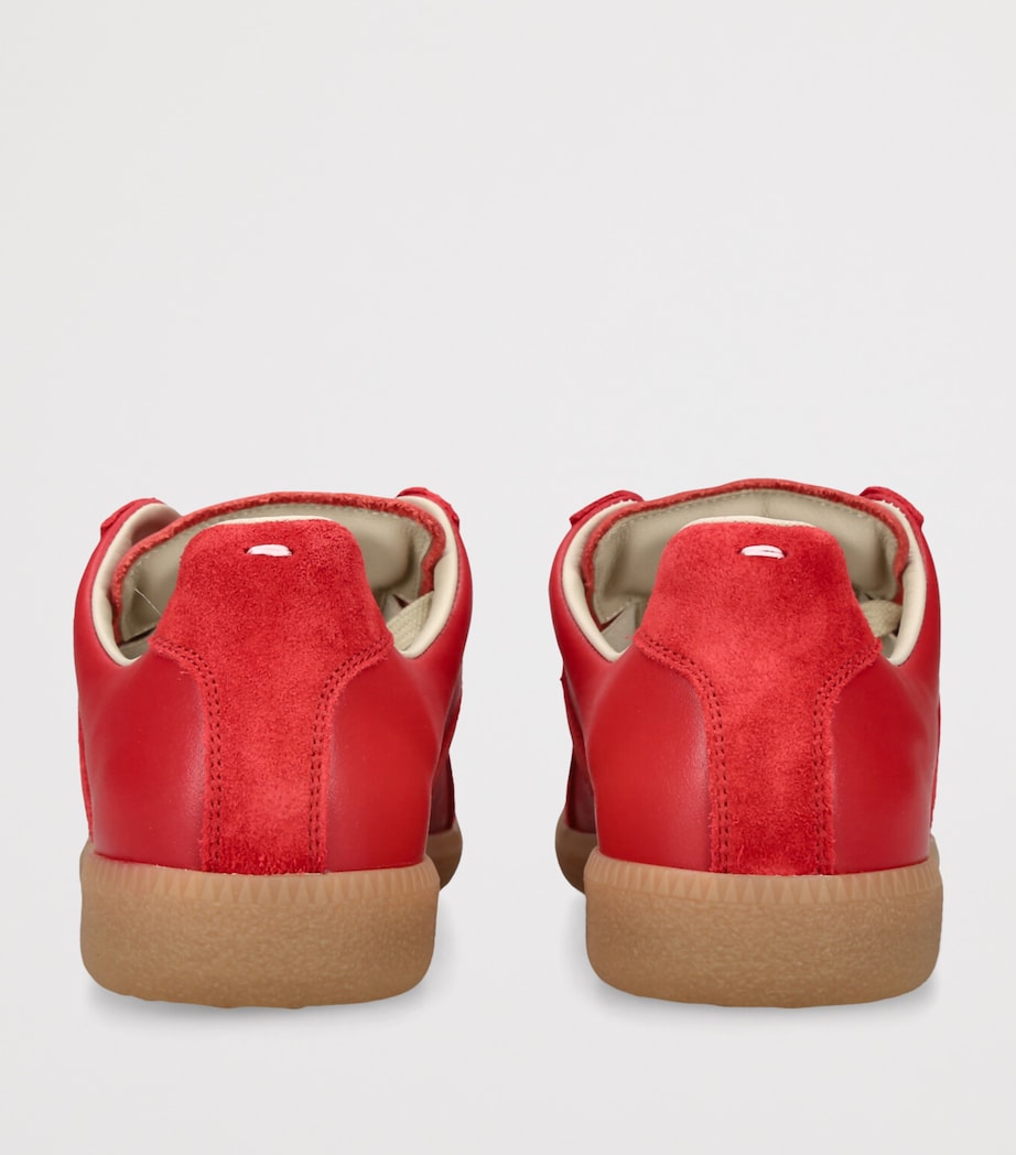 Leather-Suede Replica Sneakers RED Image 2