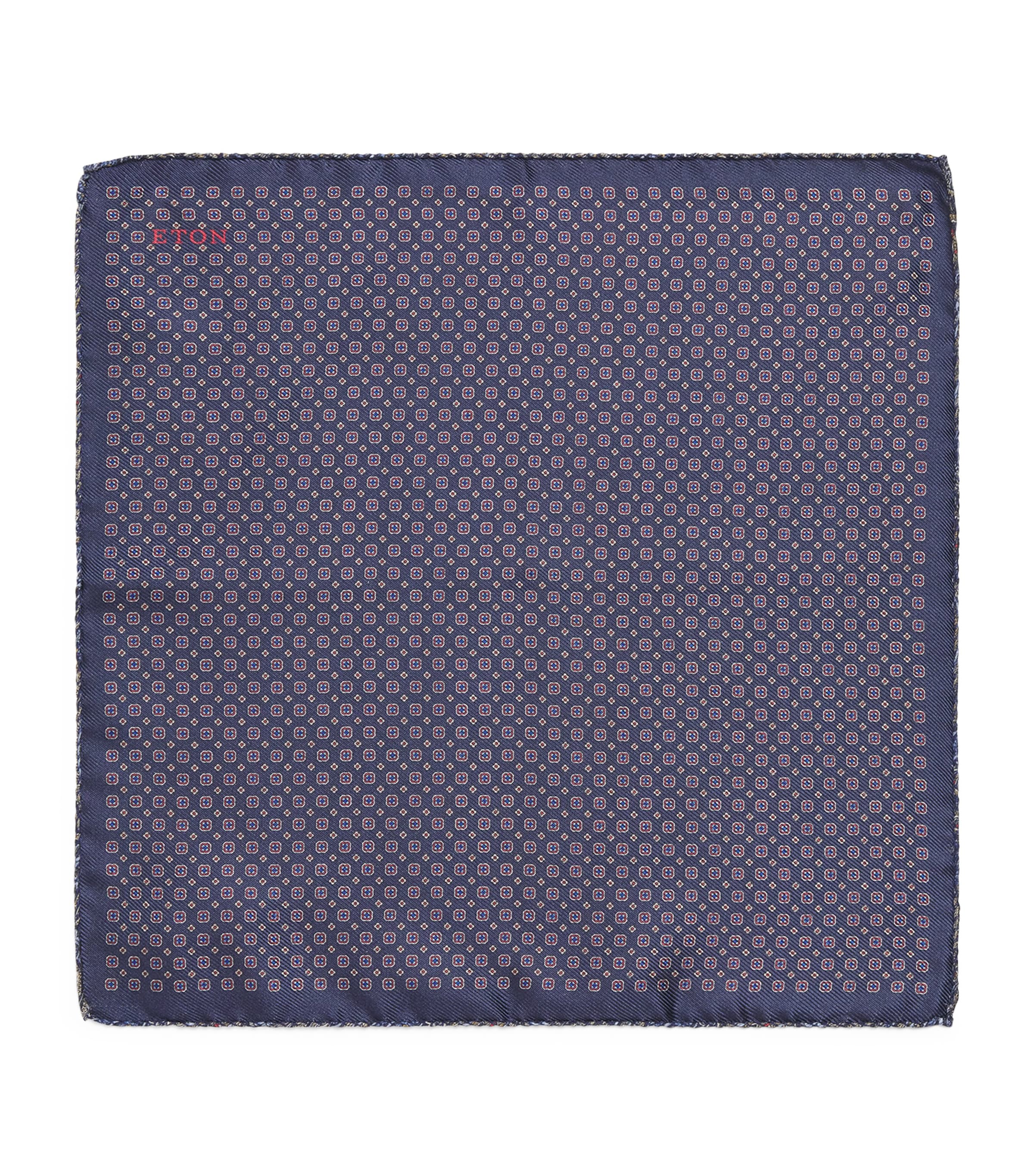 Silk Print Pocket Square 29 LIGHT GREY Image 1