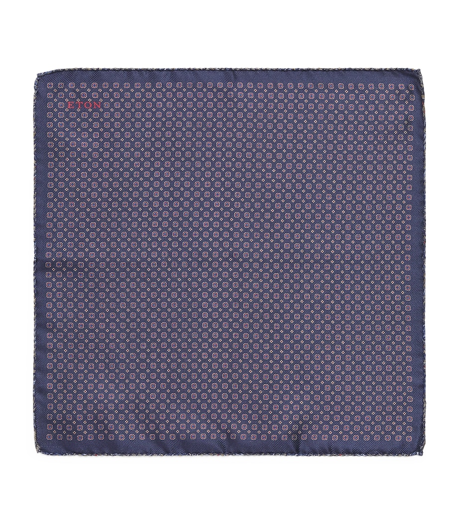 Silk Print Pocket Square 29 LIGHT GREY Image 1