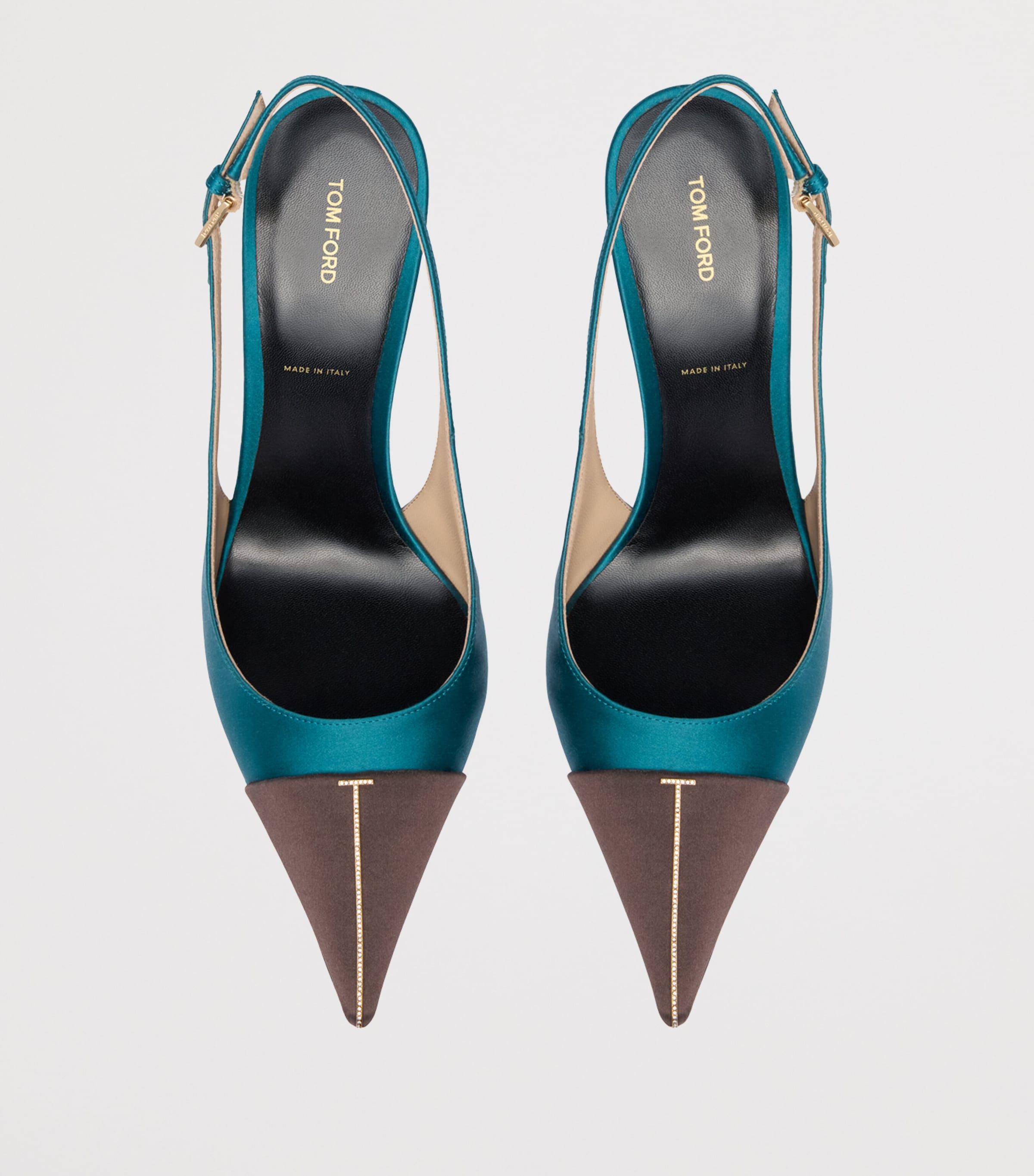 TOM FORD Satin T Slingback Pumps Gef Image 3