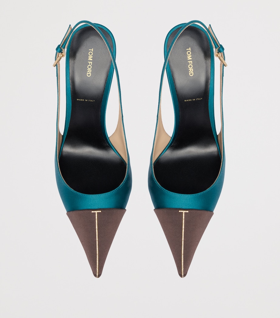 TOM FORD Satin T Slingback Pumps Gef Image 3