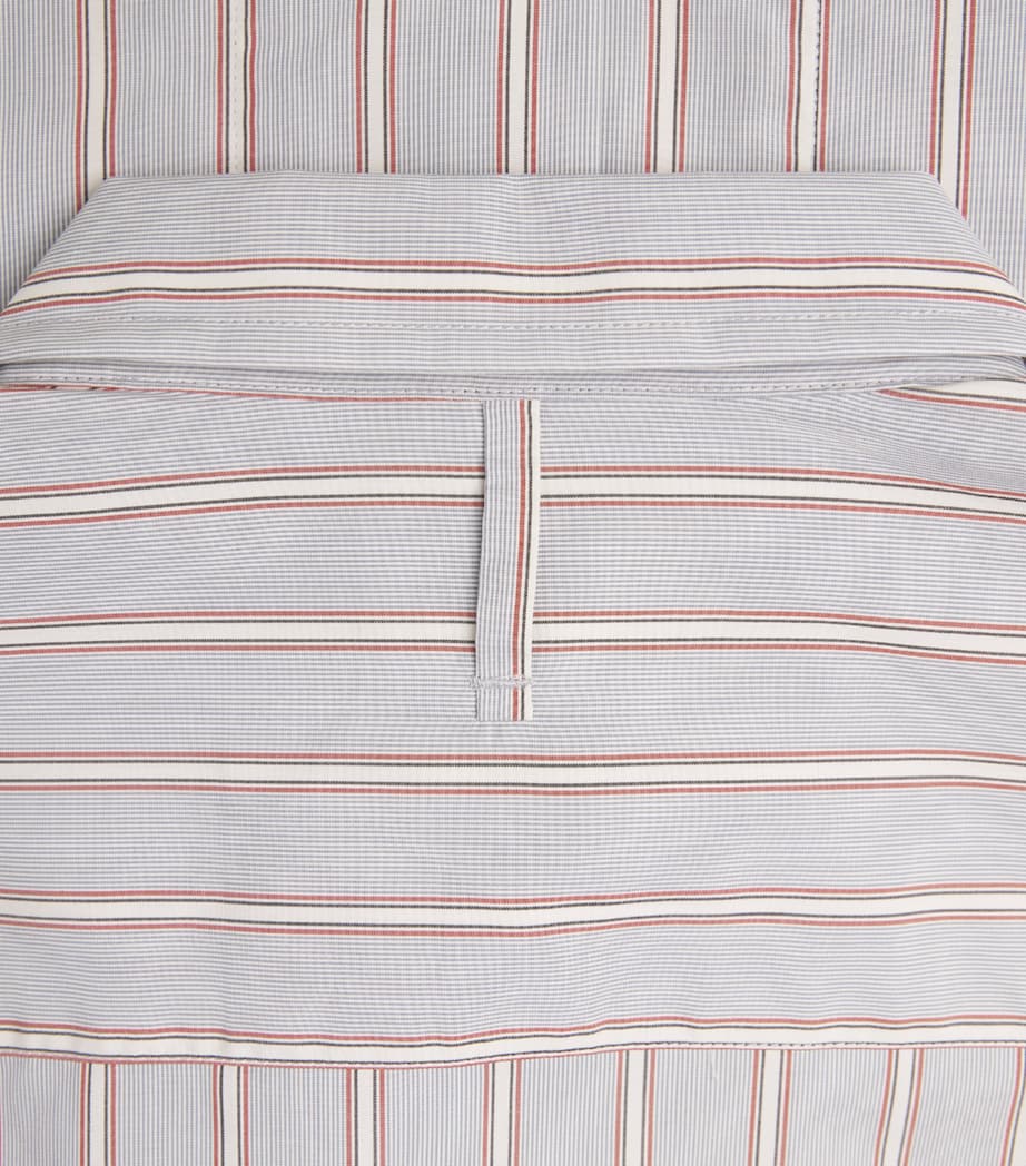 NN.07 Mens Supima Cotton Stripe Short-Sleeve Shirt Red Stripe Image 6