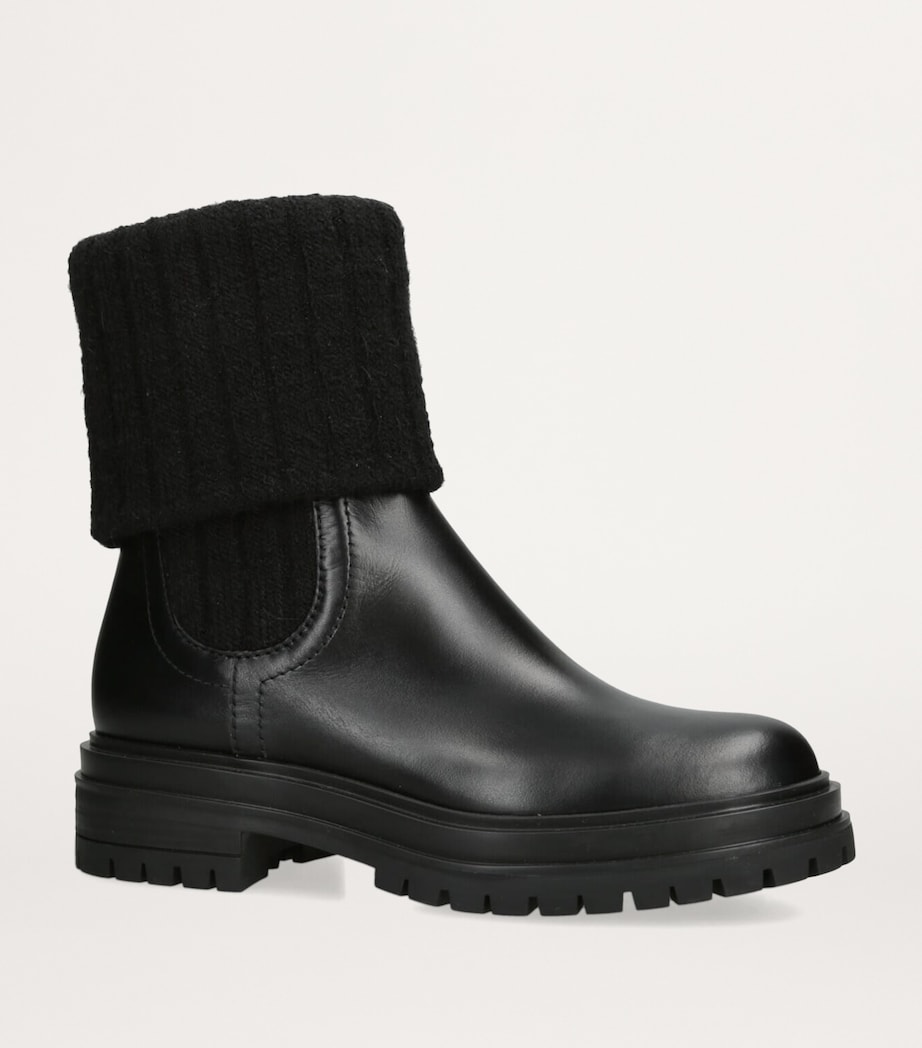 Leather Tenney Chelsea Boots BLACK Image 3