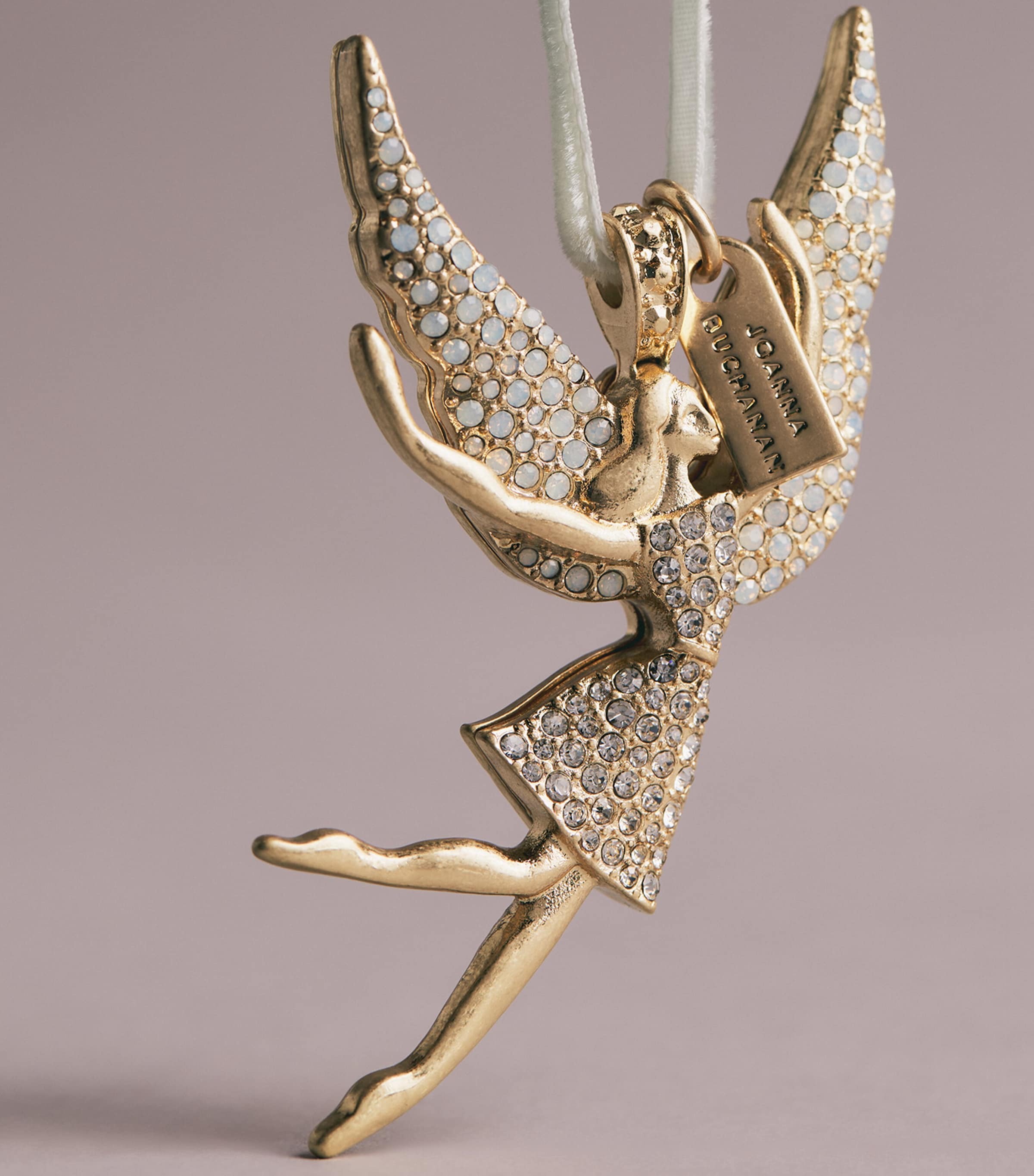 Joanna Buchanan Crystal-Embellished Angel Tree Decoration Gold Image 2