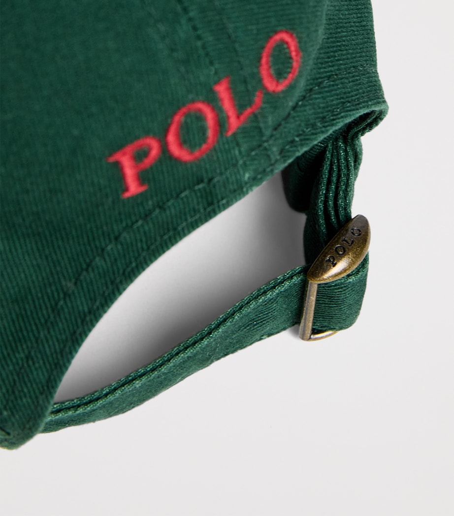 Cotton Polo Pony Baseball Cap COLLEGE GREEN Image 4