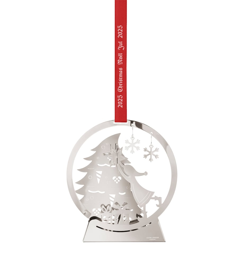 Palladium-Plated Snow Globe Tree Decoration (2025) MULTI Image 1