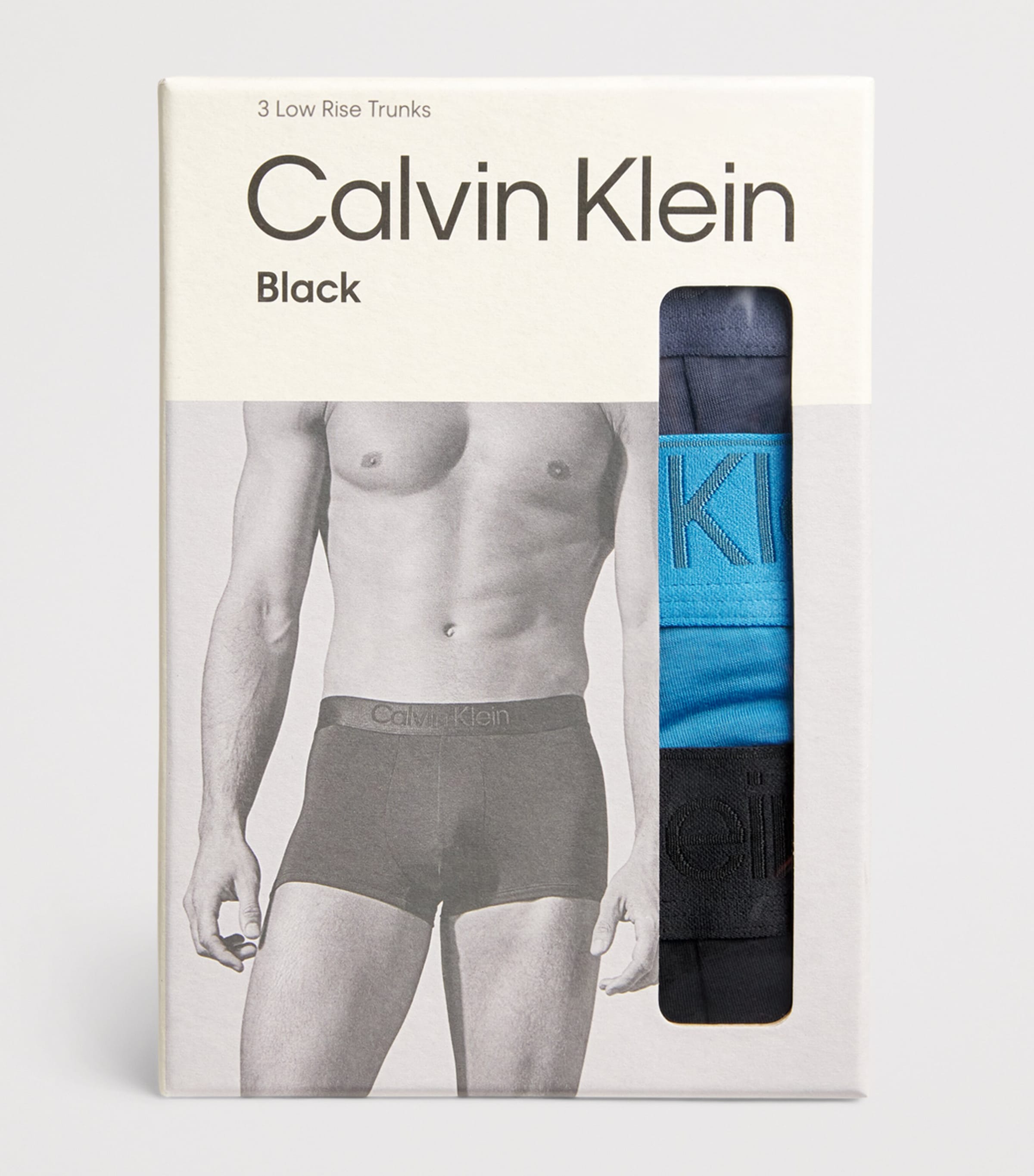 Calvin Klein Mens Low-Rise Trunks (Pack of 3) Se/blu/blk Image 4