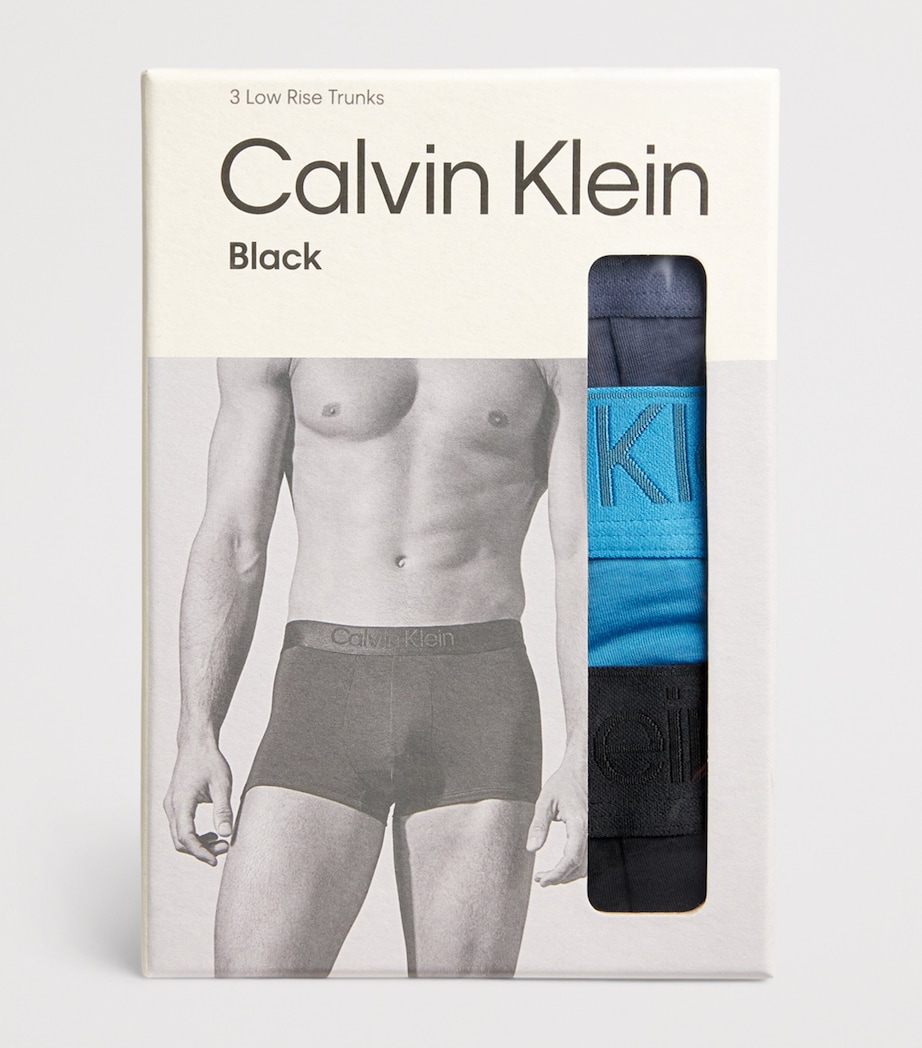 Calvin Klein Mens Low-Rise Trunks (Pack of 3) Se/blu/blk Image 4