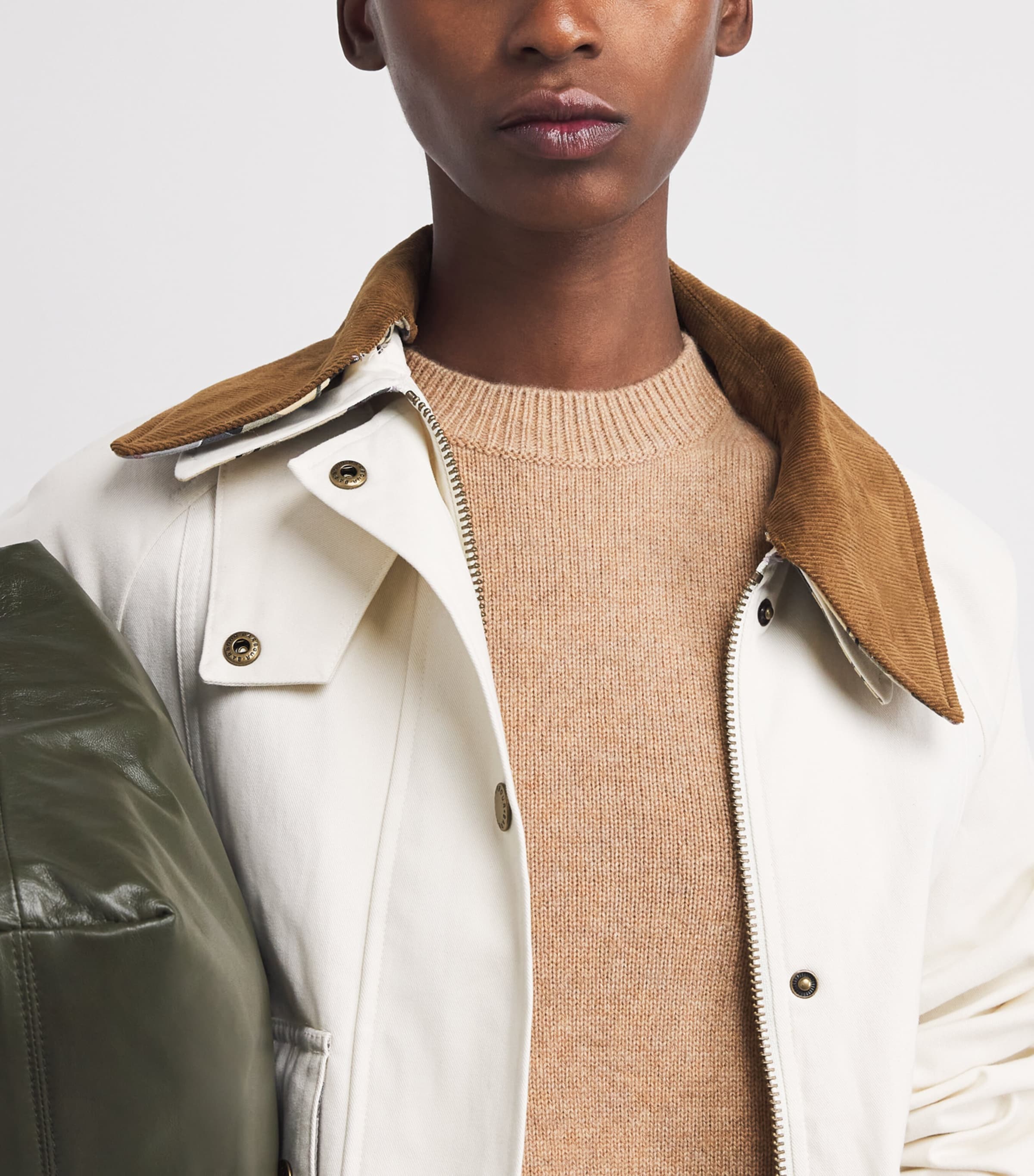 Cashmere Cropped Sweater CAMEL MELANGE Image 6