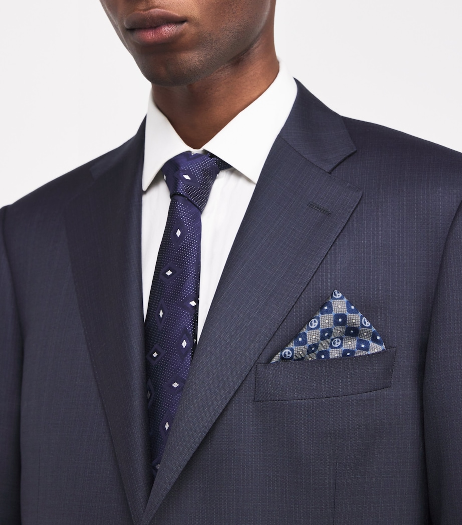 Silk Monogram Pocket Square FB065 Image 3