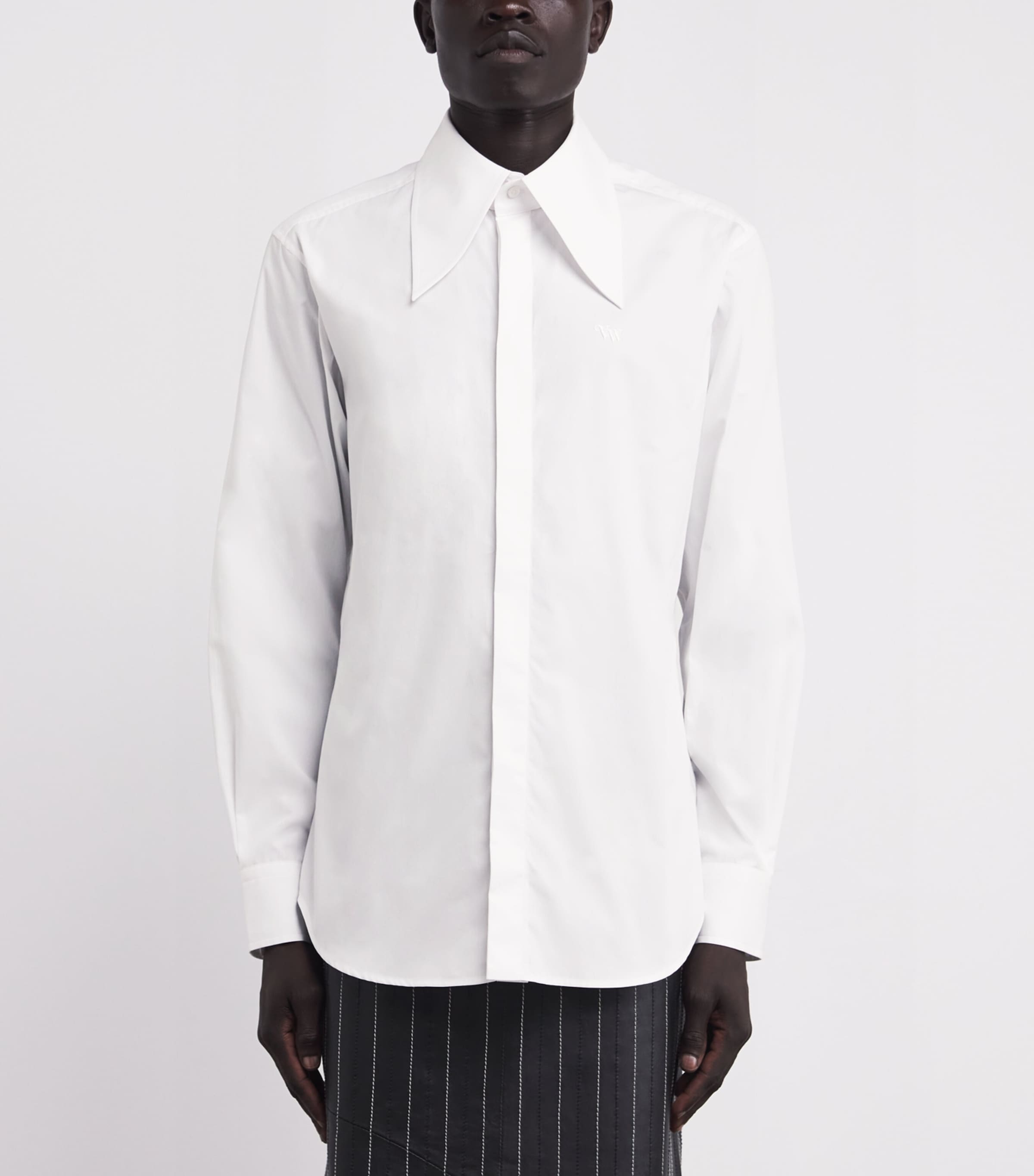 Cotton Tuxedo Shirt A401 WHITE Image 3