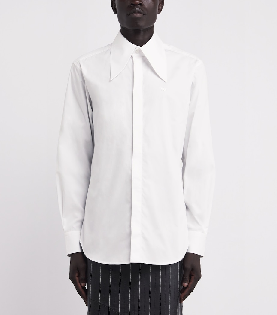 Cotton Tuxedo Shirt A401 WHITE Image 3