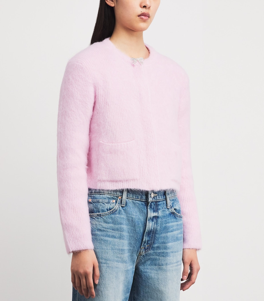 Cropped Bow Cardigan PINK Image 3