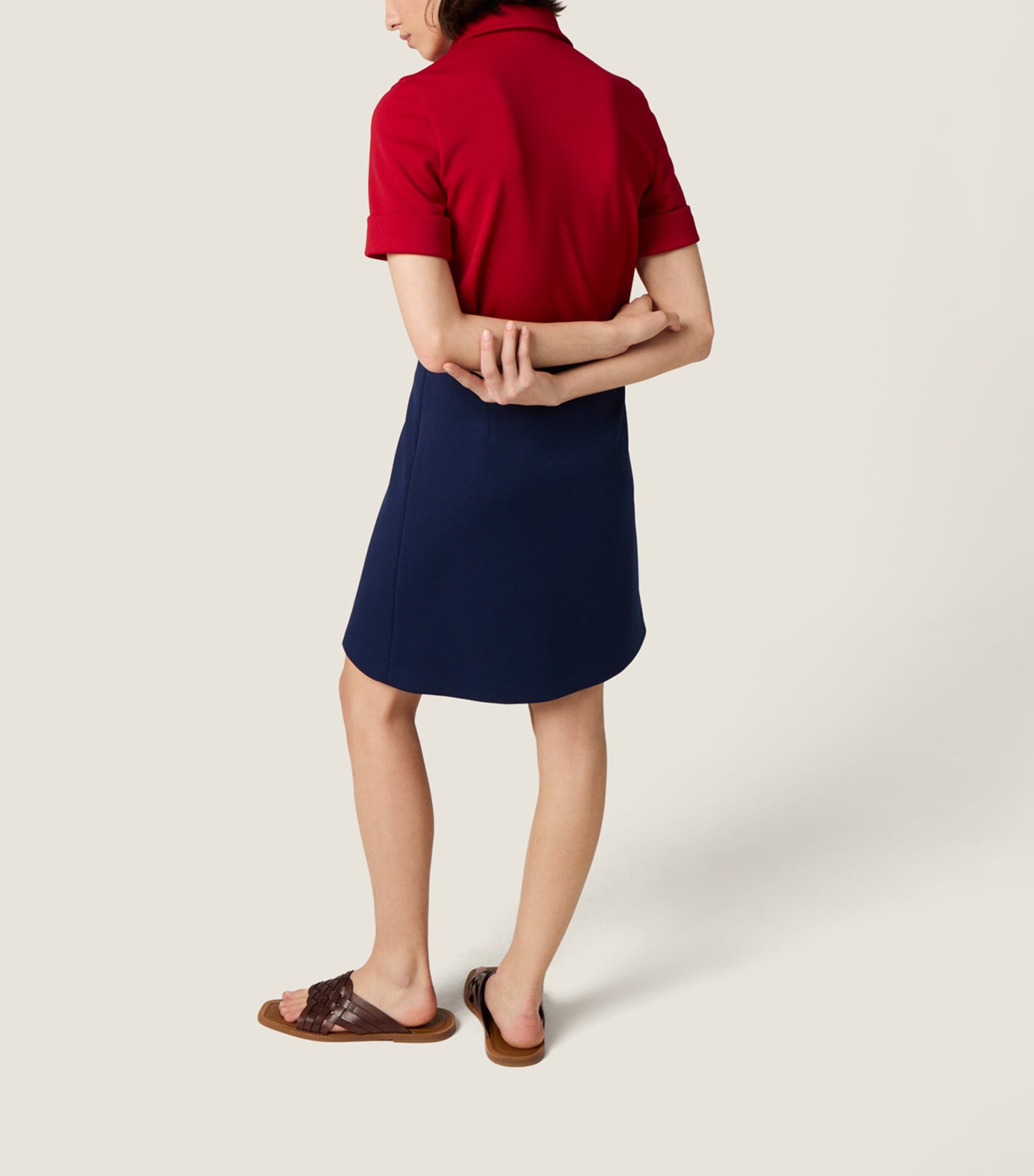 Miu Miu Womens Jersey Pleated Mini Skirt Image 3