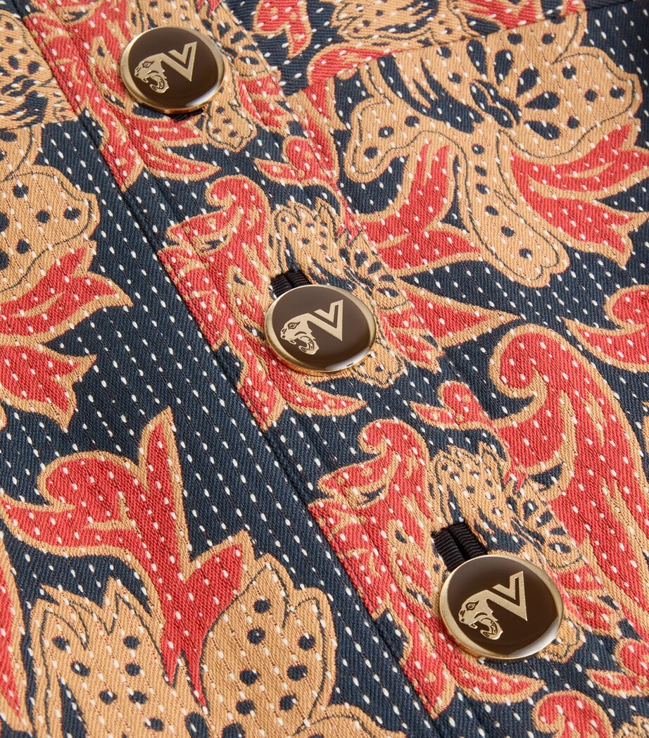 Cotton-Blend Floral Jacquard Jacket QPL Image 5