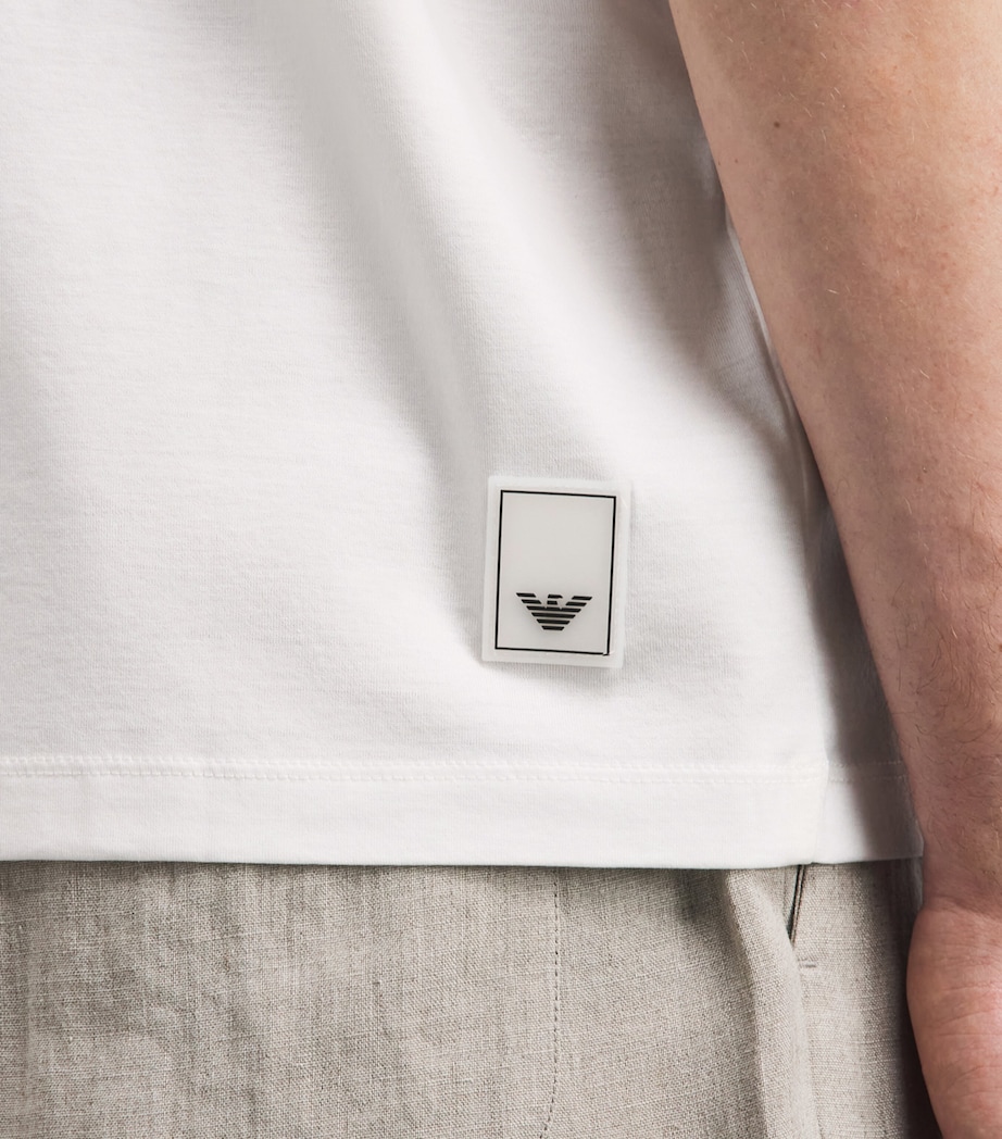 Emporio Armani Mens Concealed-Placket Logo Polo Shirt Image 3