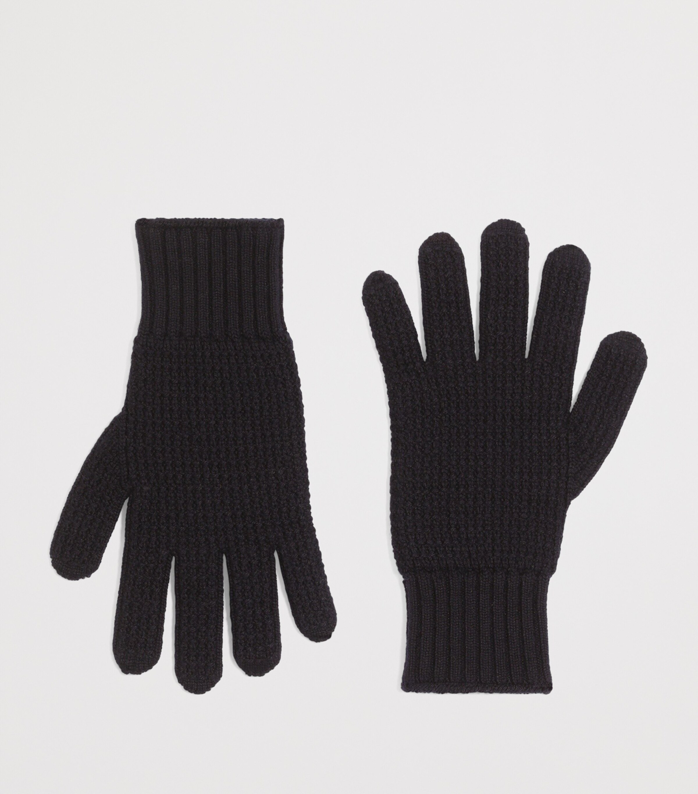 Dolce&Gabbana Virgin Wool Gloves Dark Blue Image 2