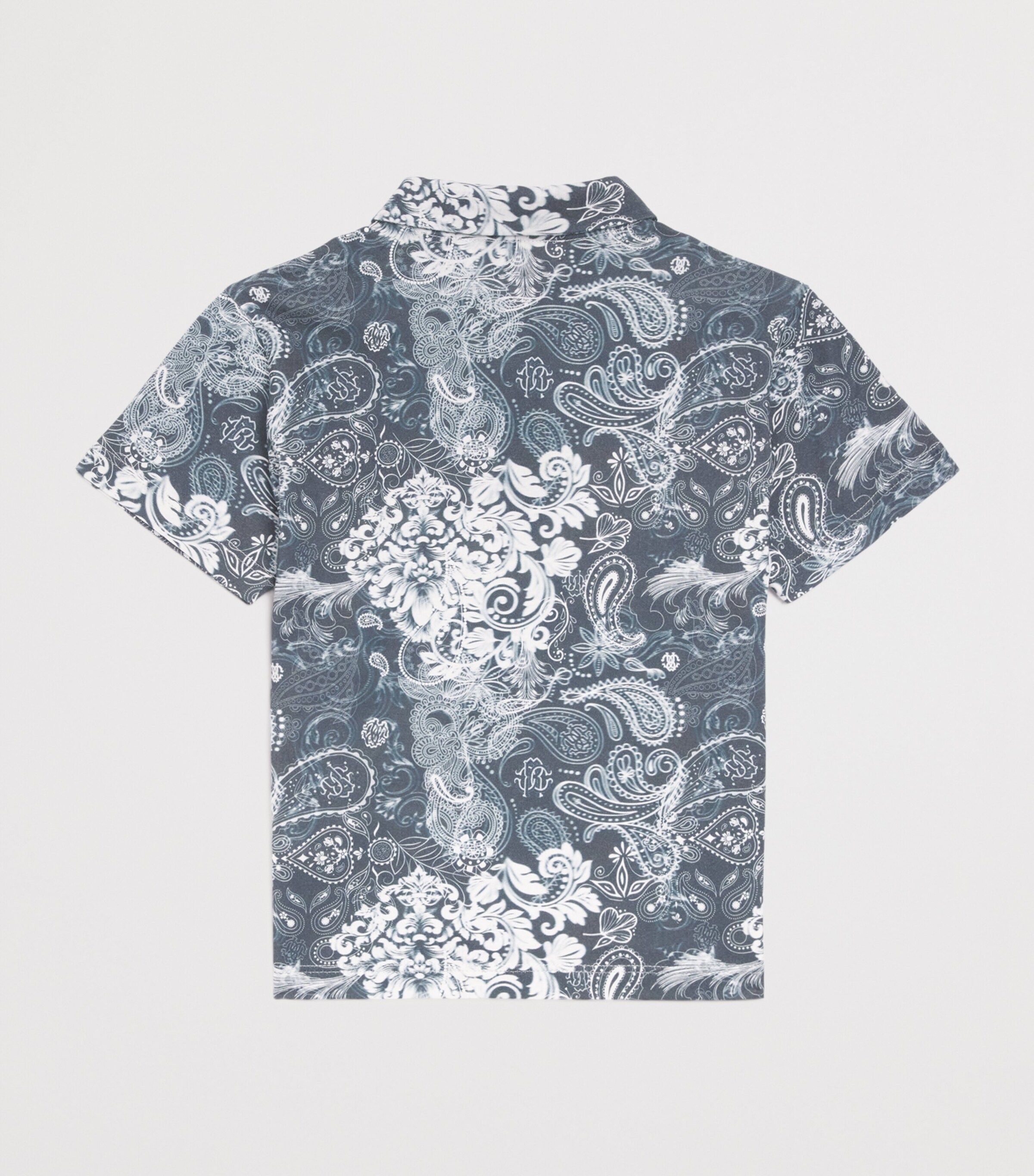 Cotton Paisley Print Polo Shirt (4-14 Years) PAISLEY Image 2