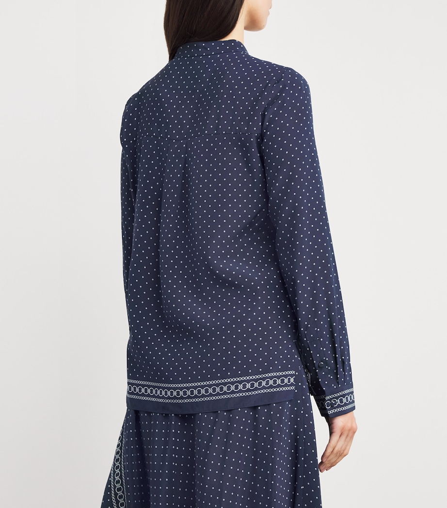 Silk-Blend Lex Blouse B1106 NAVY MULTI Image 4