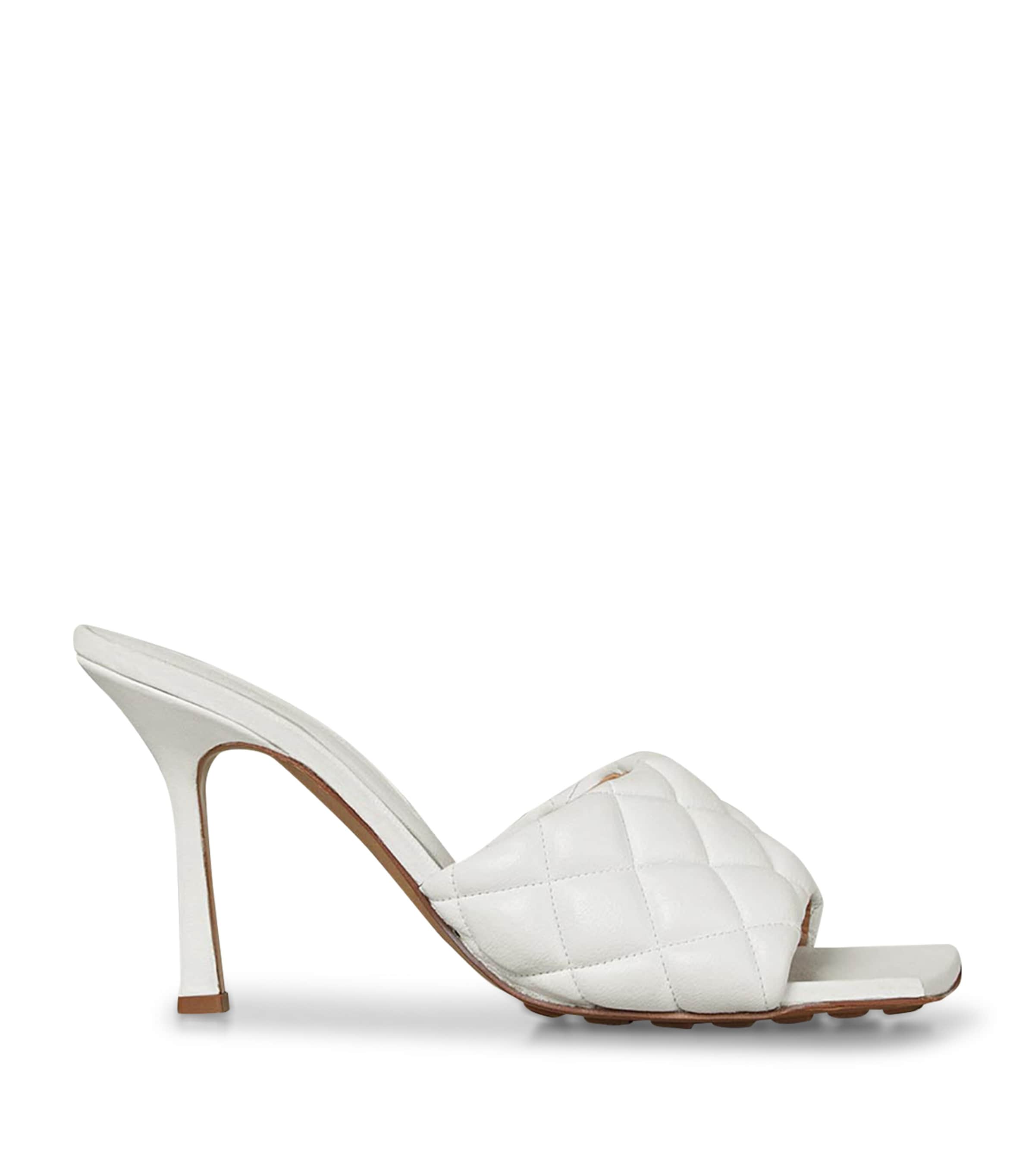 Leather Padded Mules 90 OPTIC WHITE Image 1