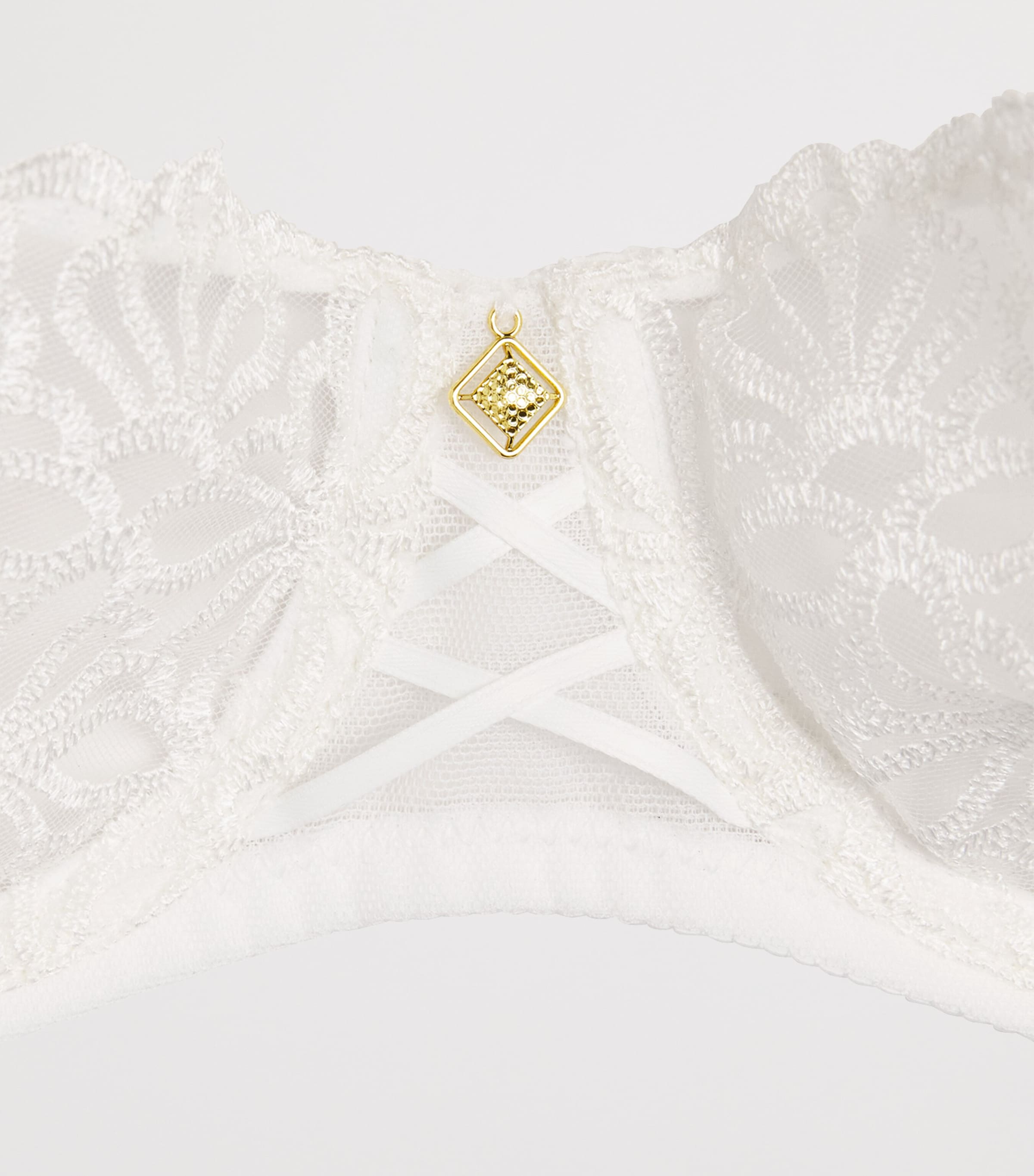 Aubade Womens Lace Secret Memories Half-Cup Bra Ivory Image 4