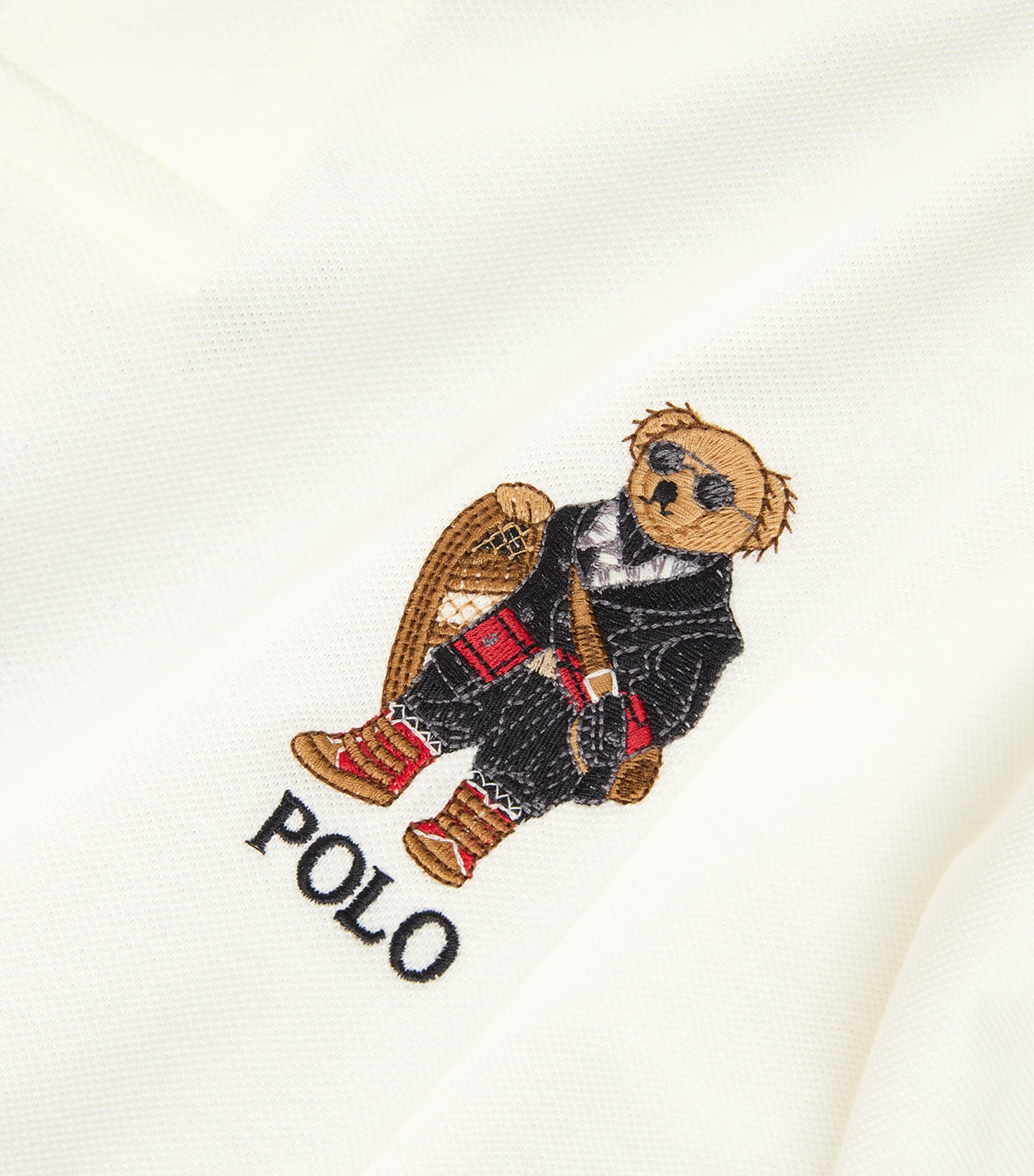 Cotton Polo Bear Polo Shirt NATURAL Image 5