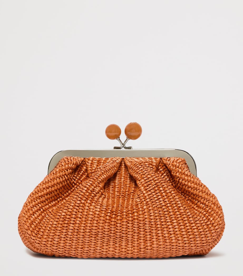 Weekend Max Mara Small Woven Pasticcino Clutch Bag Salmon Image 2