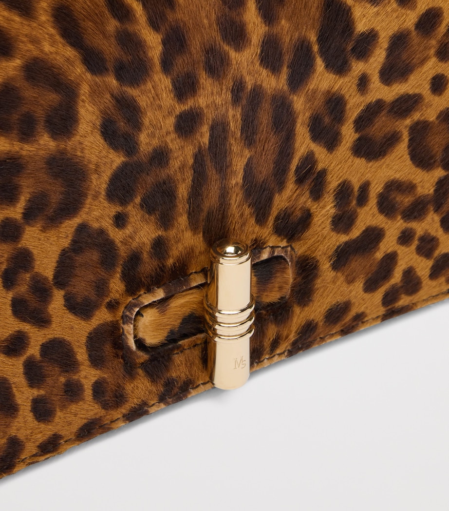 Leopard Calf Hair May Clutch Bag BROWN Image 6