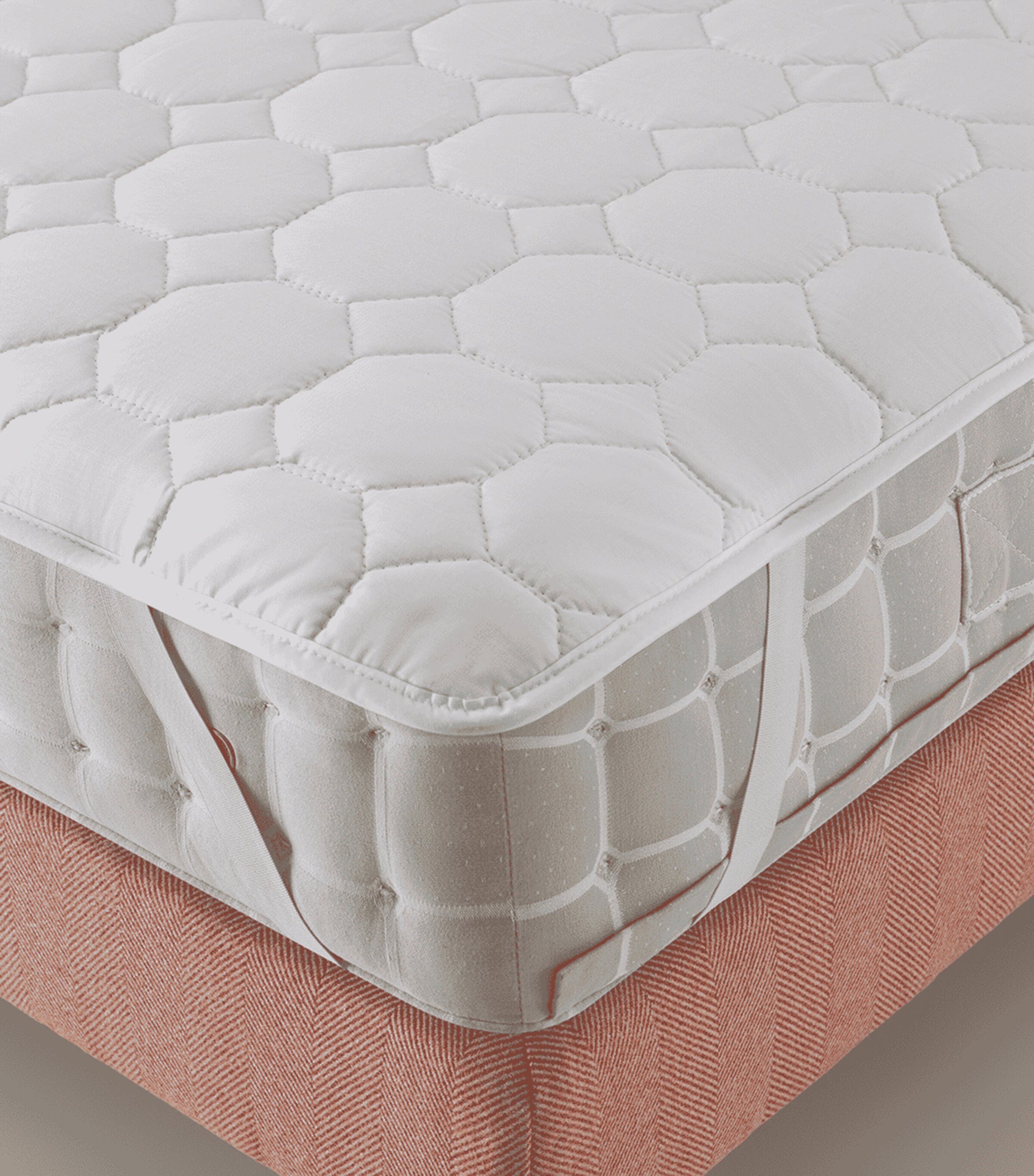 Pure Cotton Super King Mattress Protector (180cm x 200cm) WHITE Image 2