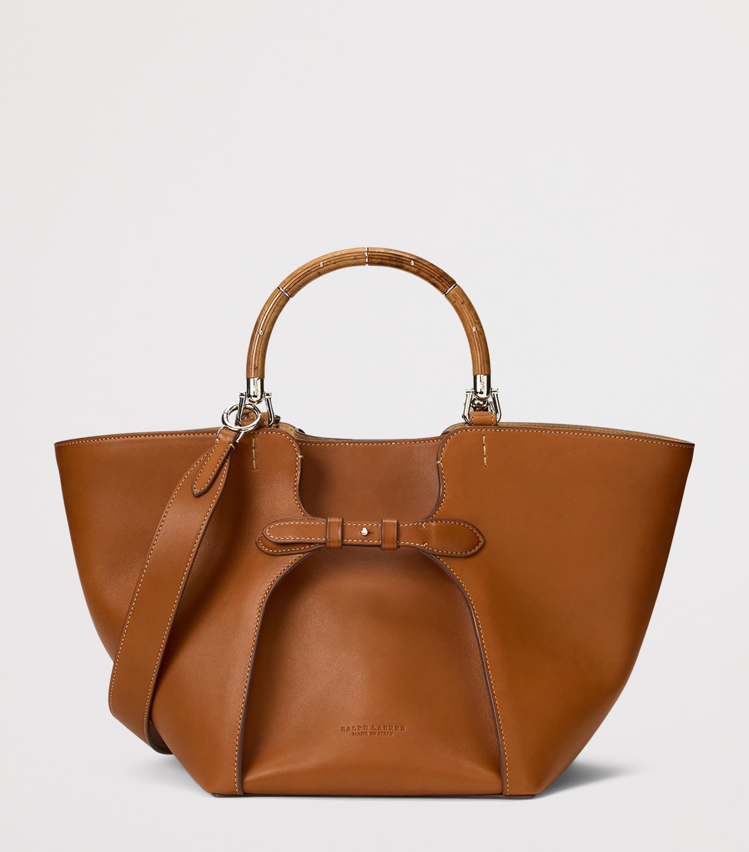 Ralph Lauren Collection Leather Ralph Tote Bag Rl Gold Image 2