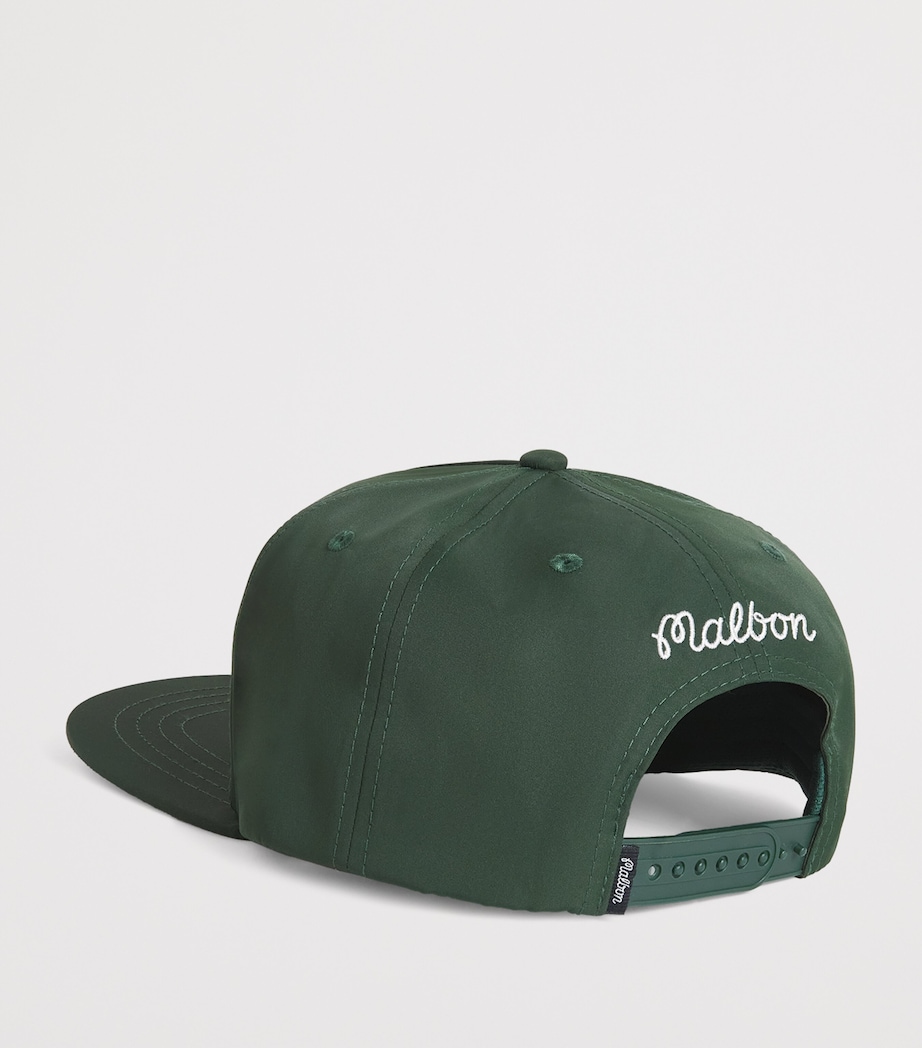 Malbon Golf Embroidered M Snapback Cap Forest Image 3