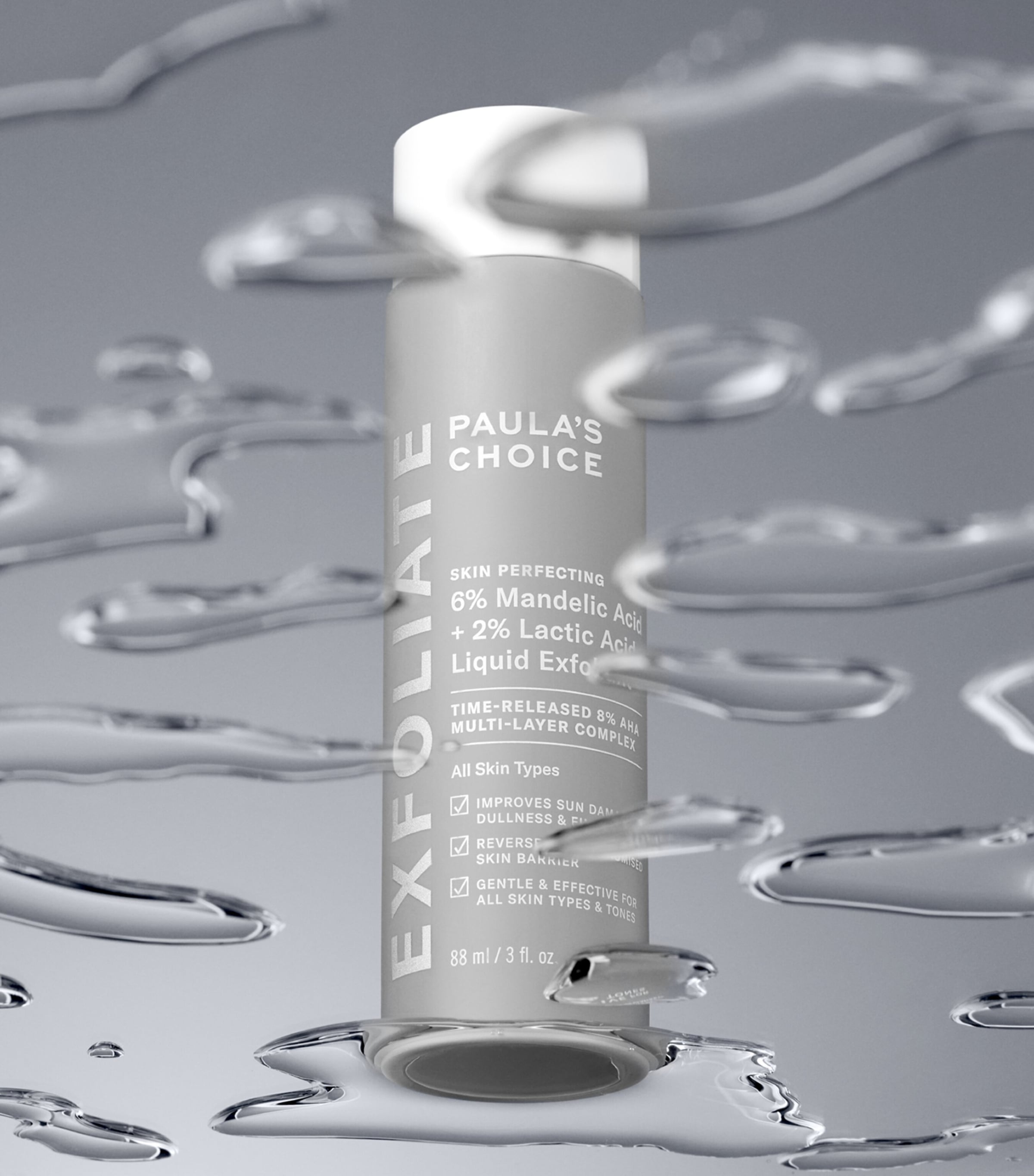 Paula's Choice Skin Perfecting 6% Mandelic + 2% Lactic Acid Liquid Exfoliant (88ml) N/a Image 2