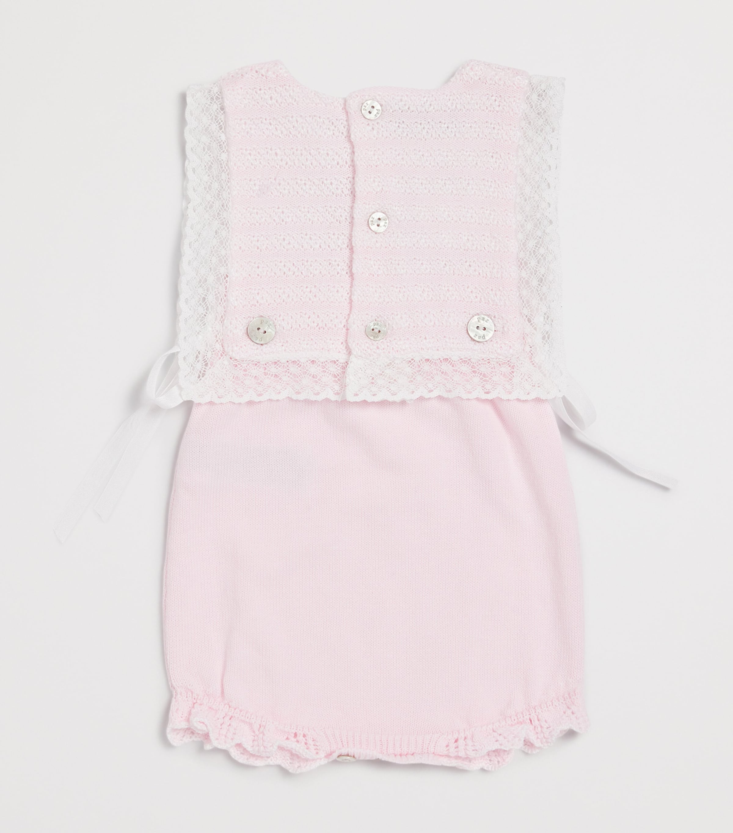 Cotton Alaia Playsuit (1-12 Months) 3701 H82 PINK/WHITE Image 2