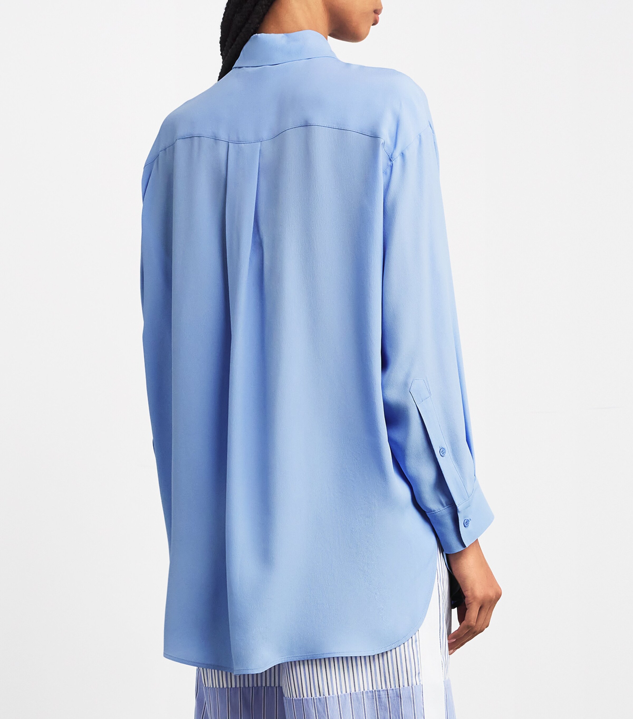 MAX&Co. Womens Oversized Shirt Light Blue Image 4