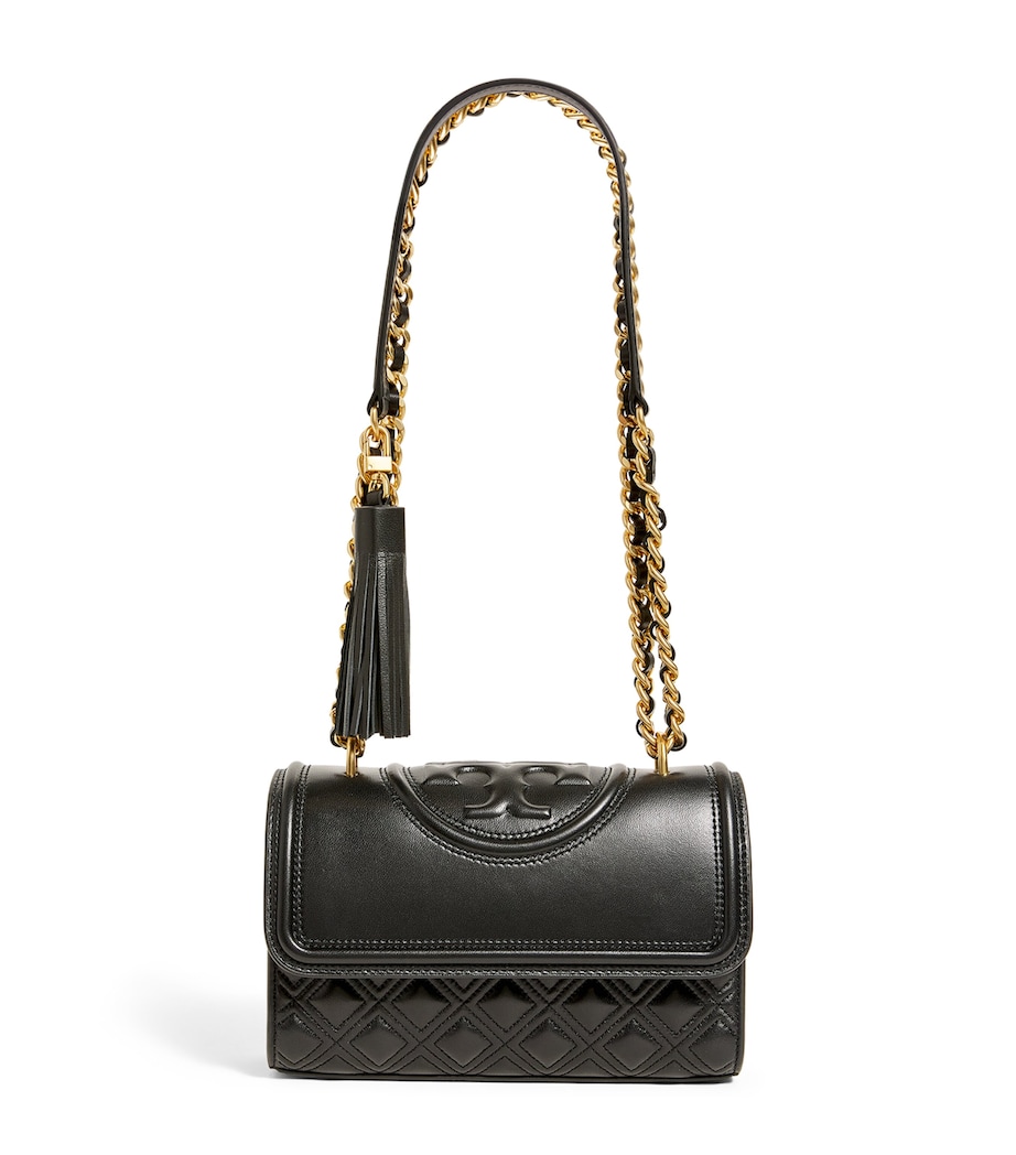 Small Leather Fleming Shoulder Bag BLACK Image 1