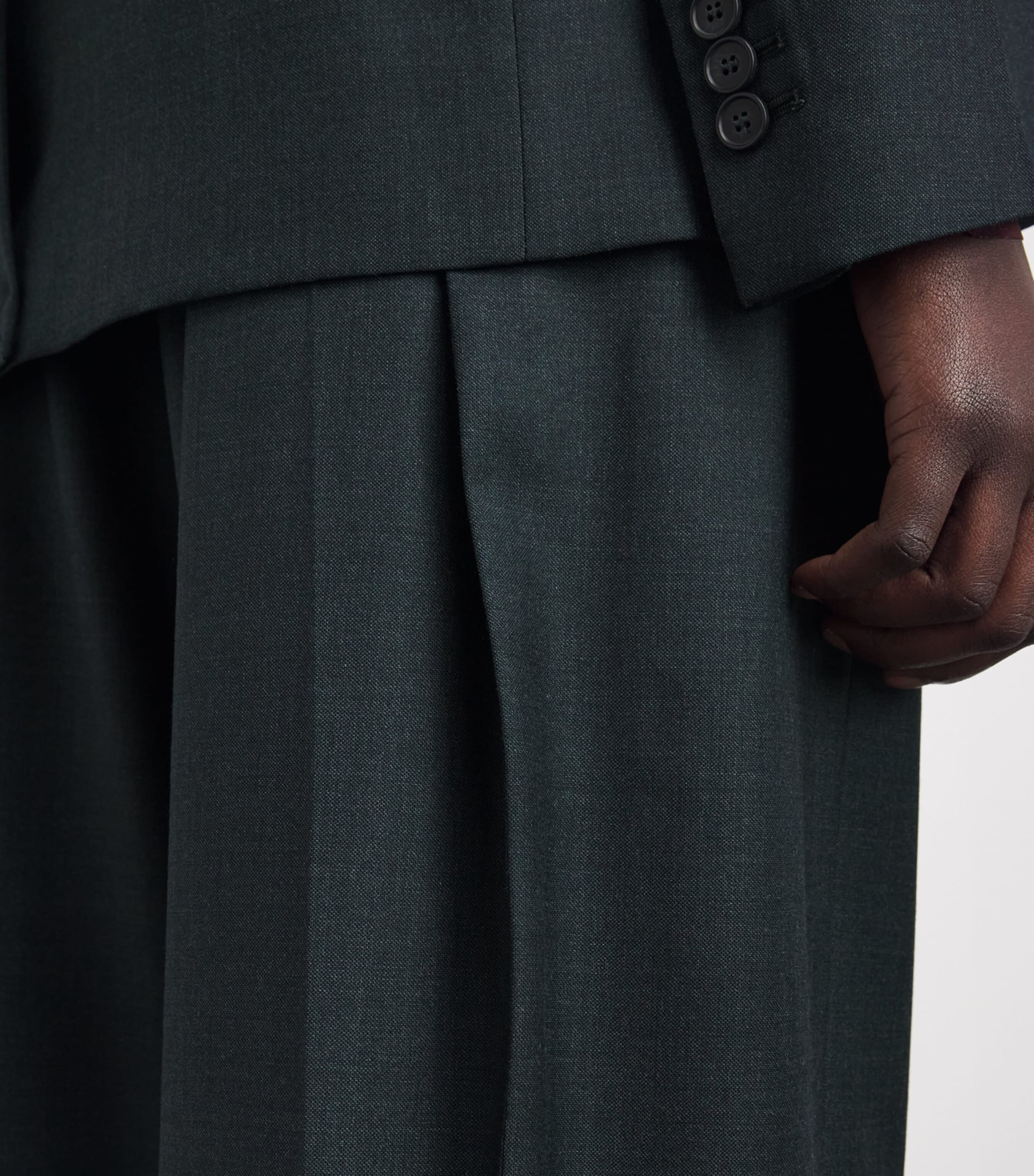 Victoria Beckham Womens Virgin Wool Ethel Trousers Green Image 3