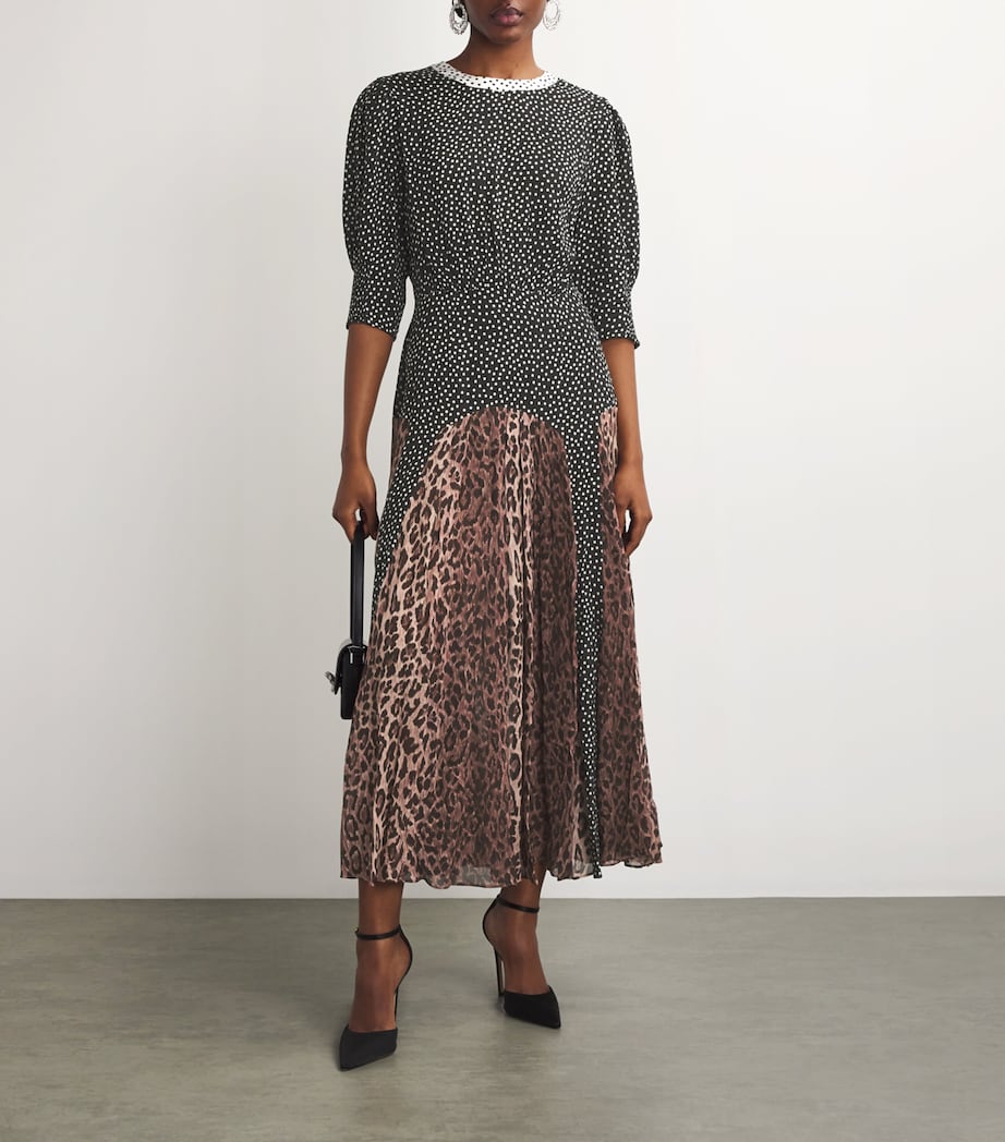 Printed Meg Midi Dress LEOPARD POLKA DOT Image 2
