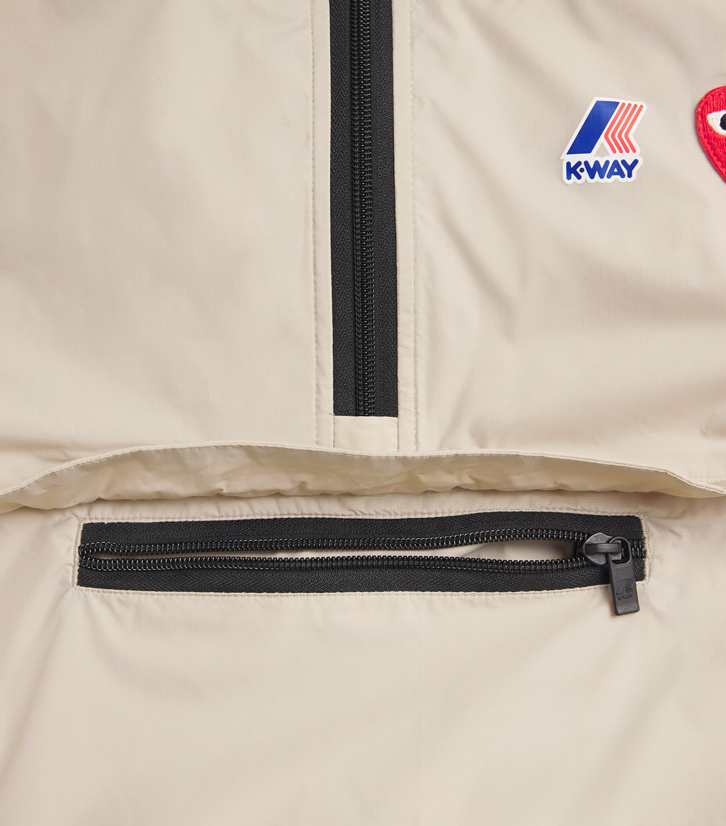 x K-Way Water-Resistant Nylon Jacket 3- BEIGE Image 5