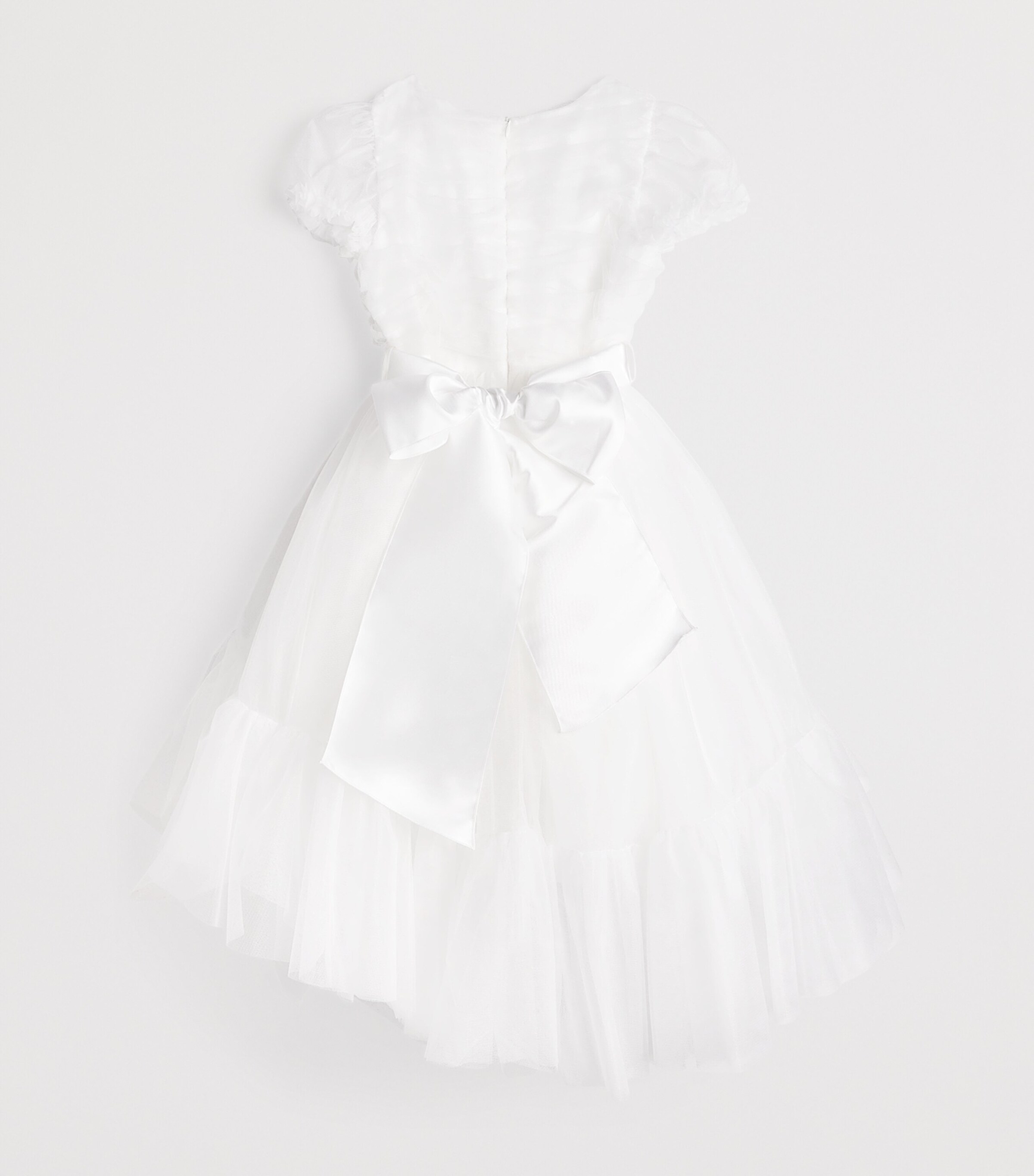 Tulle Ruffled Dress (2-14 Years) CREAM Image 2