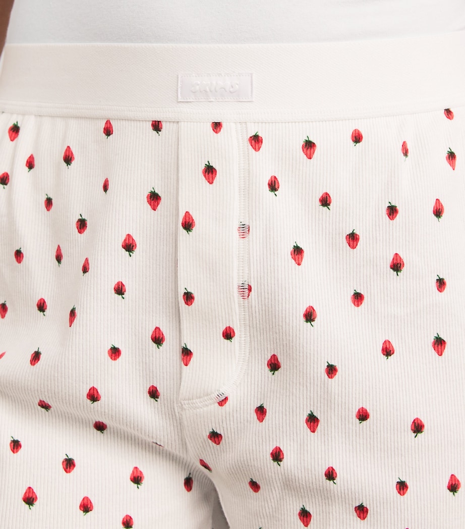 Ribbed Loose Boxer Shorts SNOW STRAWBERRY Image 4