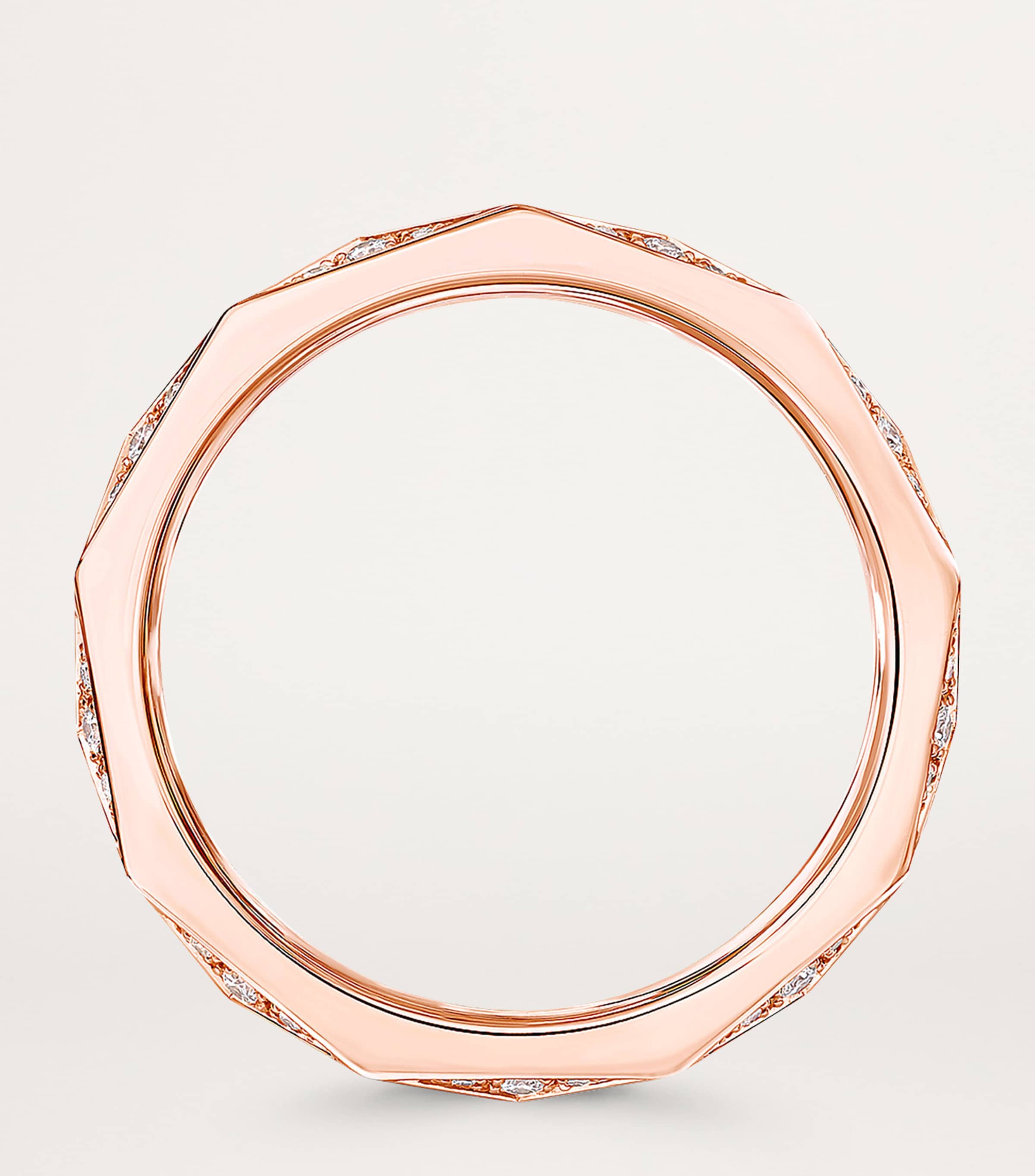 Rose Gold and Diamond Laurence Graff Signature Band (2.3mm) ROSE GOLD Image 3